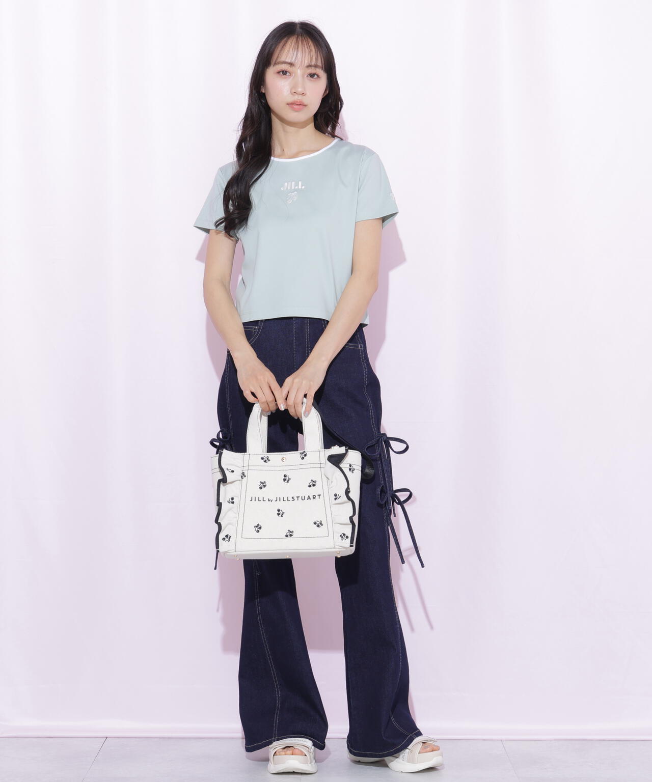 <Cherryシリーズ>フリルトートバッグ