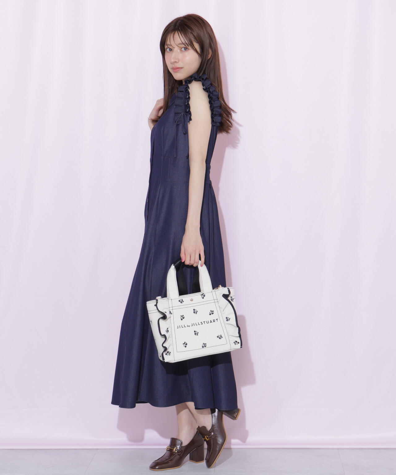 <Cherryシリーズ>フリルトートバッグ