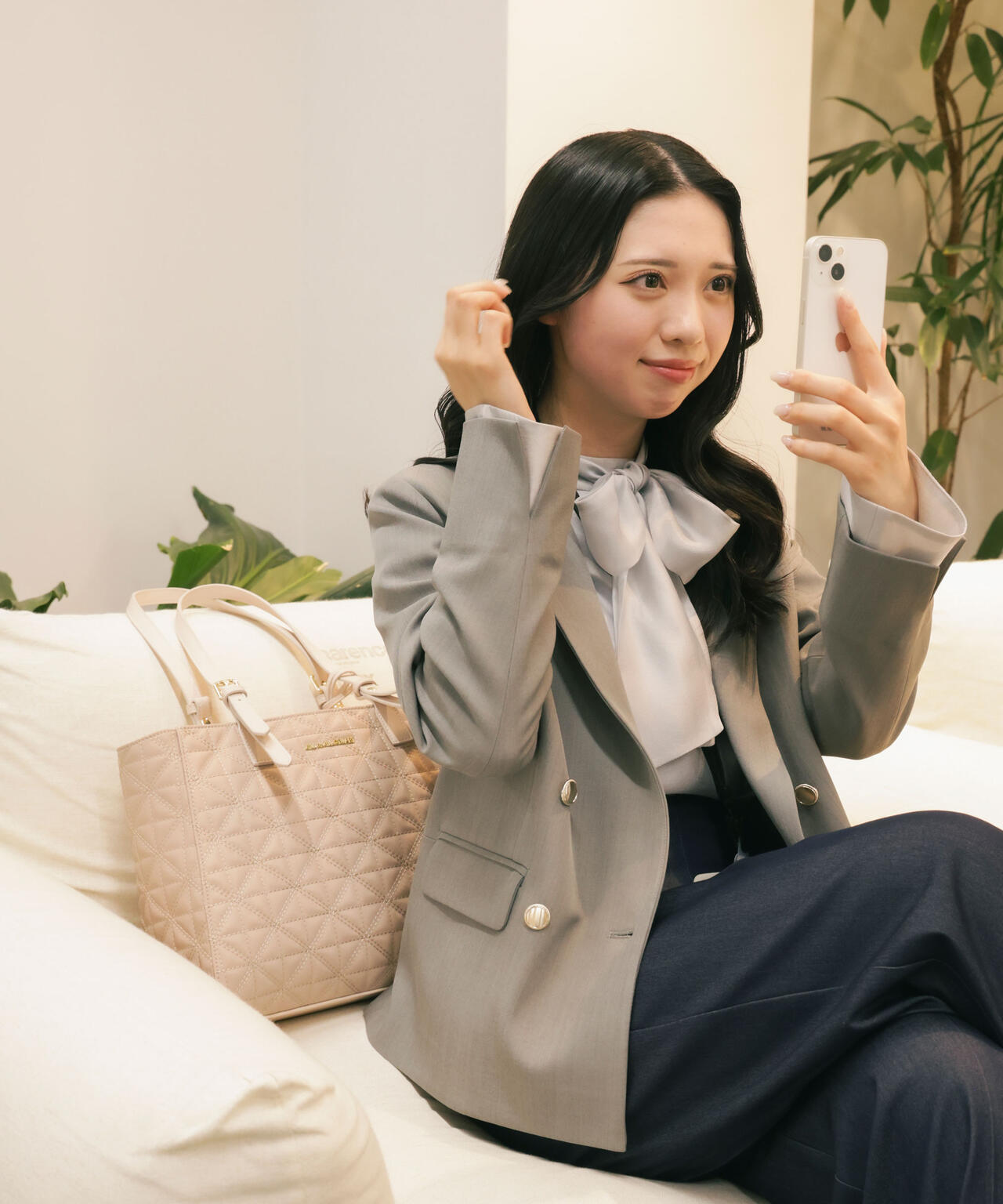 キルティングA4トートバッグ