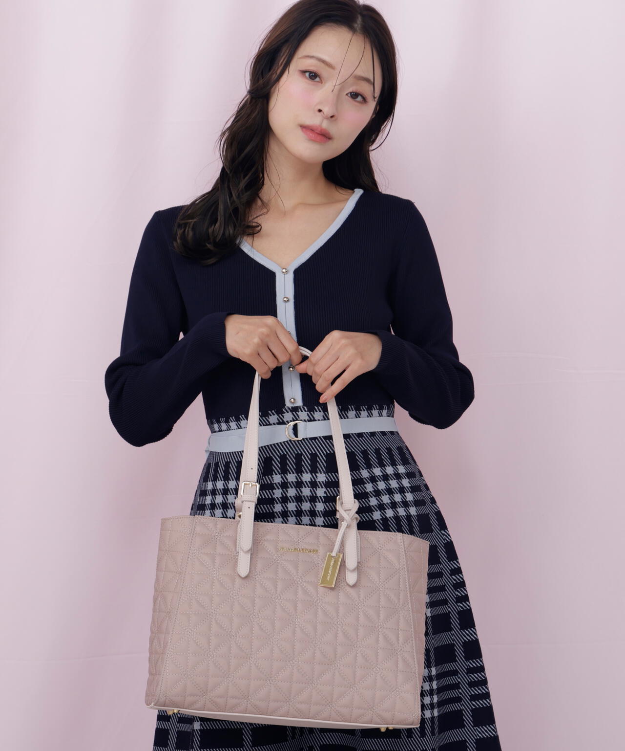 キルティングA4トートバッグ