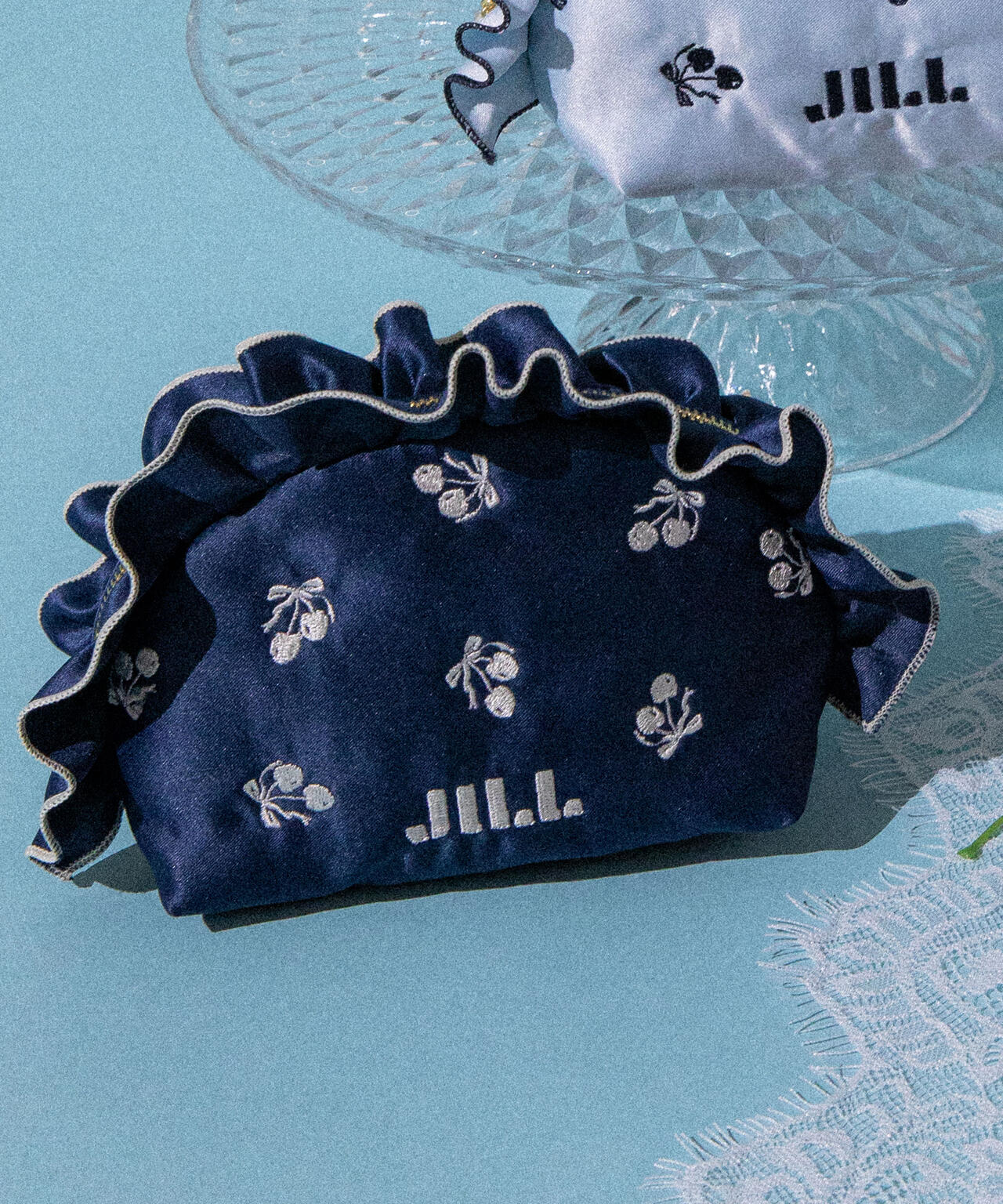 <Cherryシリーズ>フリルポーチ