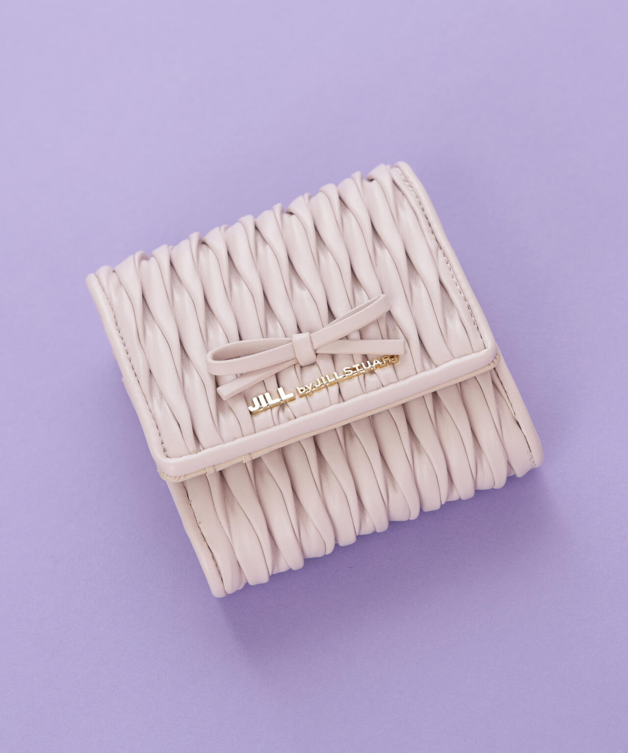 ミニリボンパフィフラップウォレット