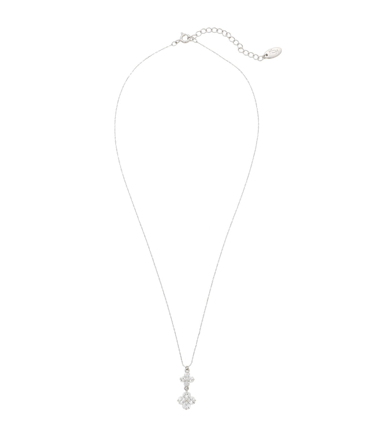 Cubicダブルクローバーネックレス