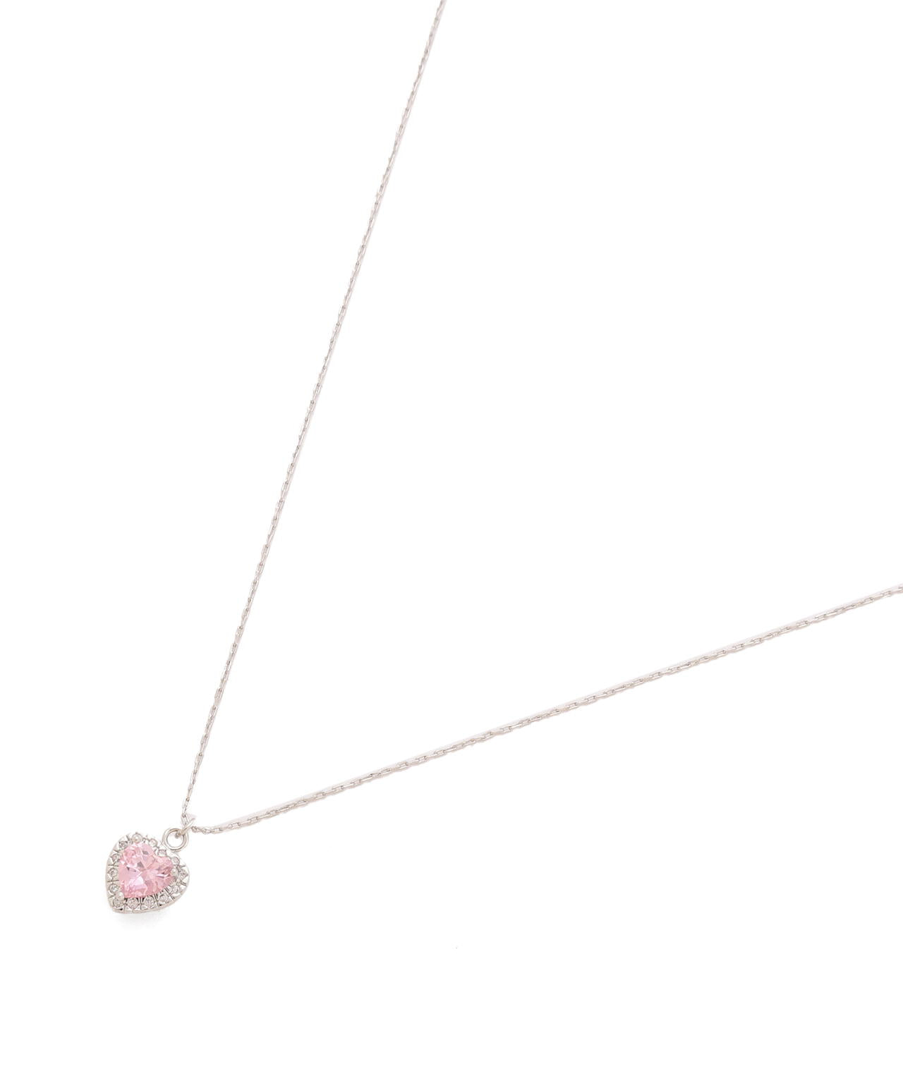Cubic プチハートネックレス