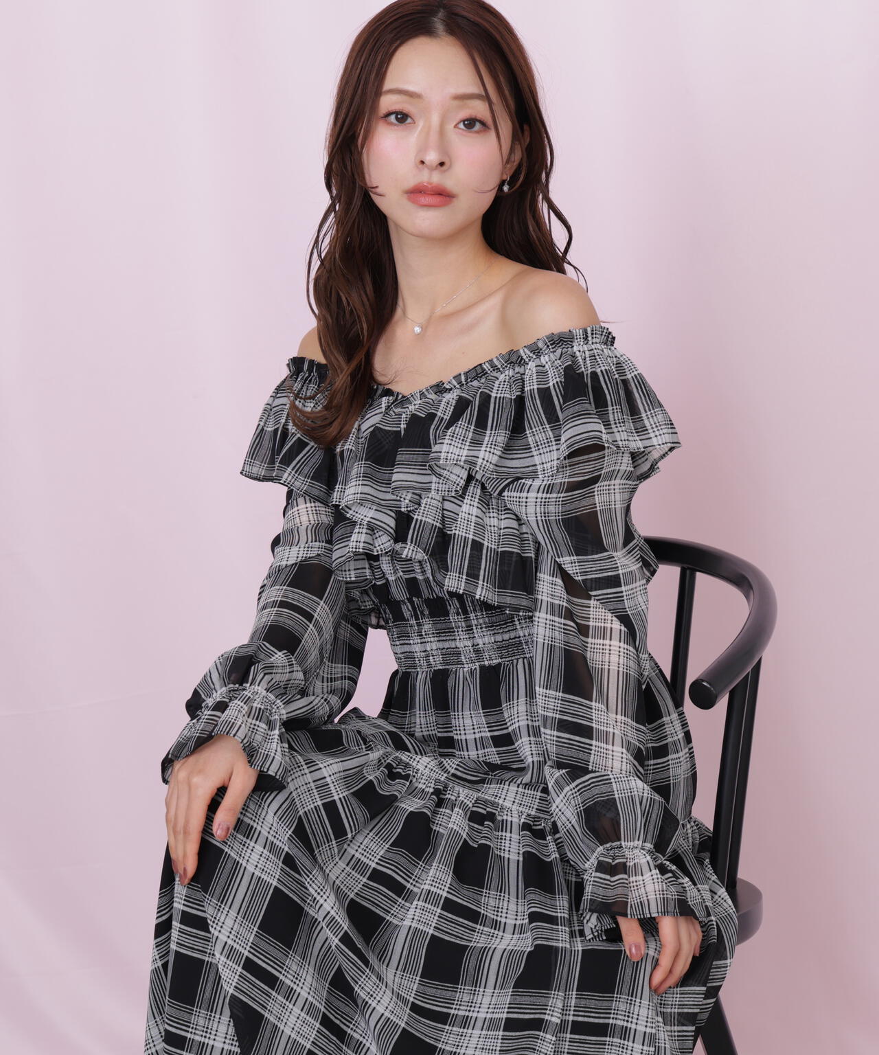 Cubic プチハートネックレス