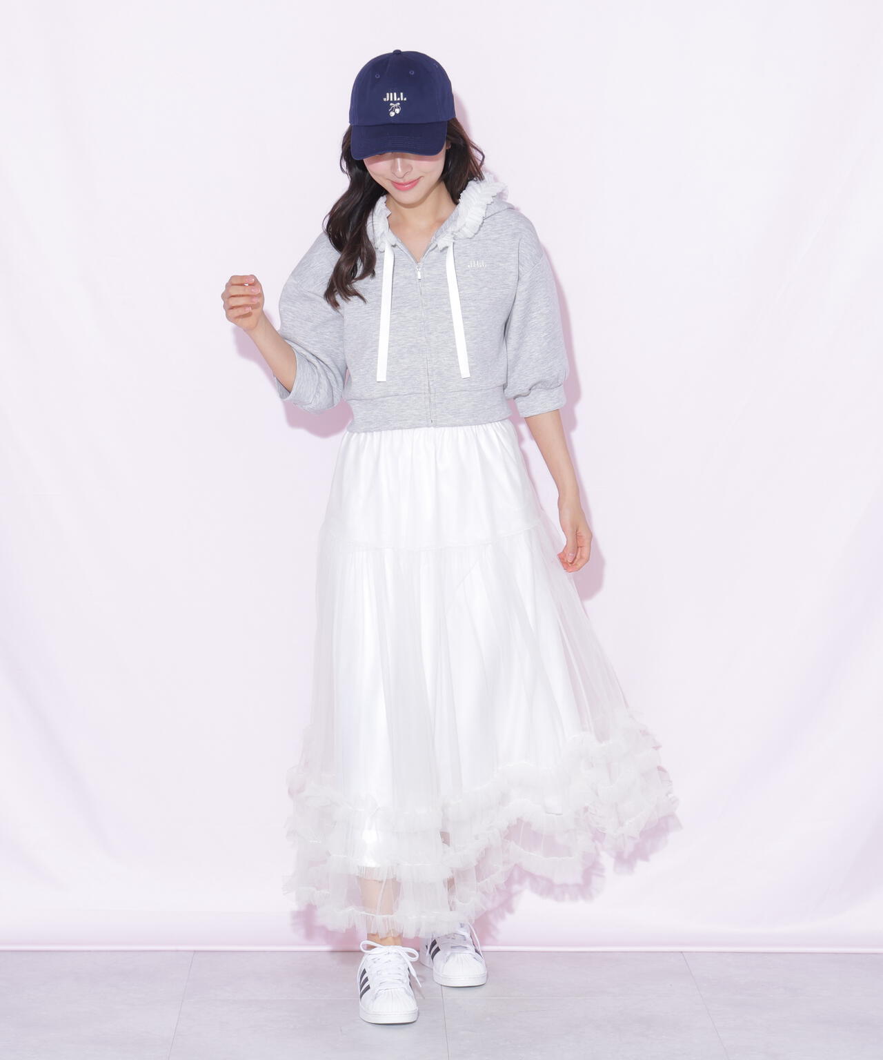 裾フリルチュールスカート