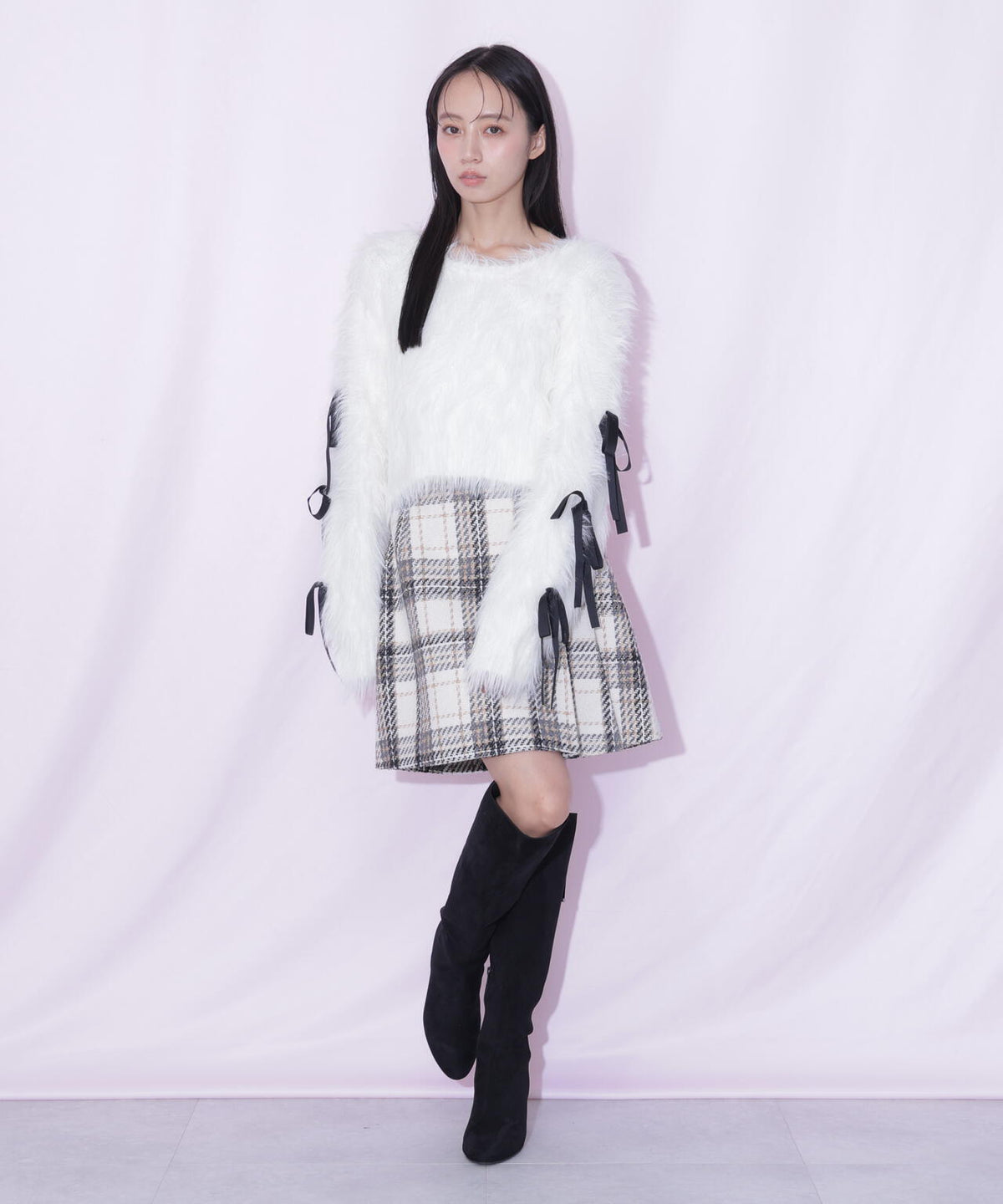 ロービングチェックミニスカート