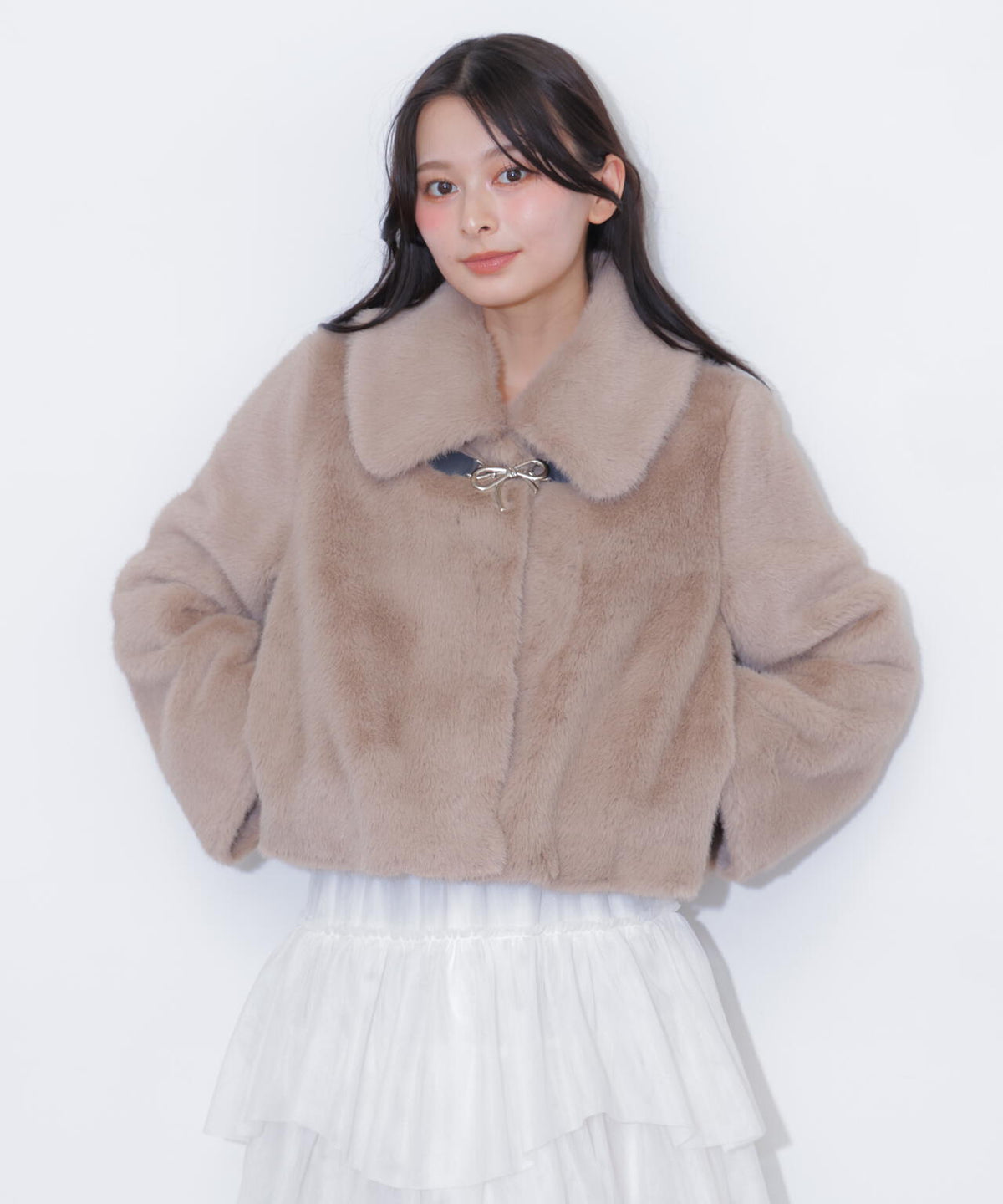 フェイクファーショートジャケット