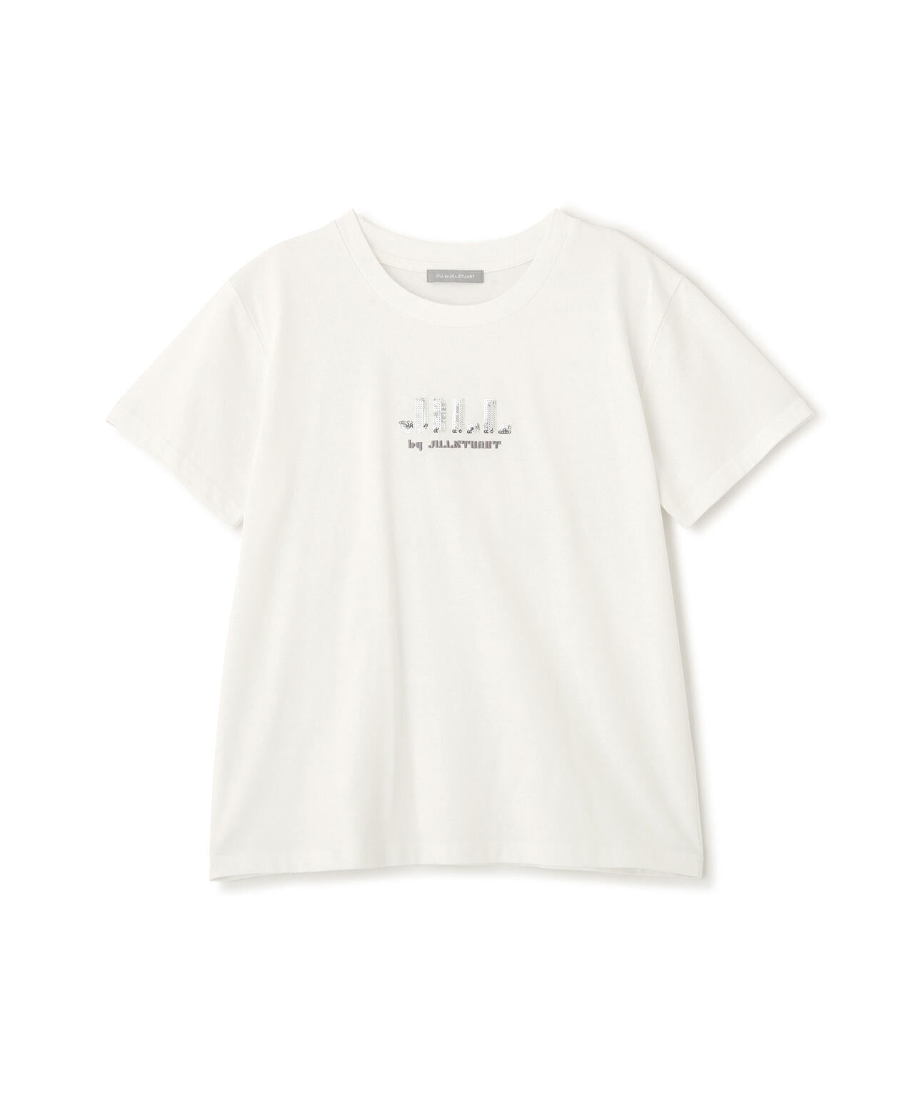 スパンコールロゴ刺繍Tシャツ OC
