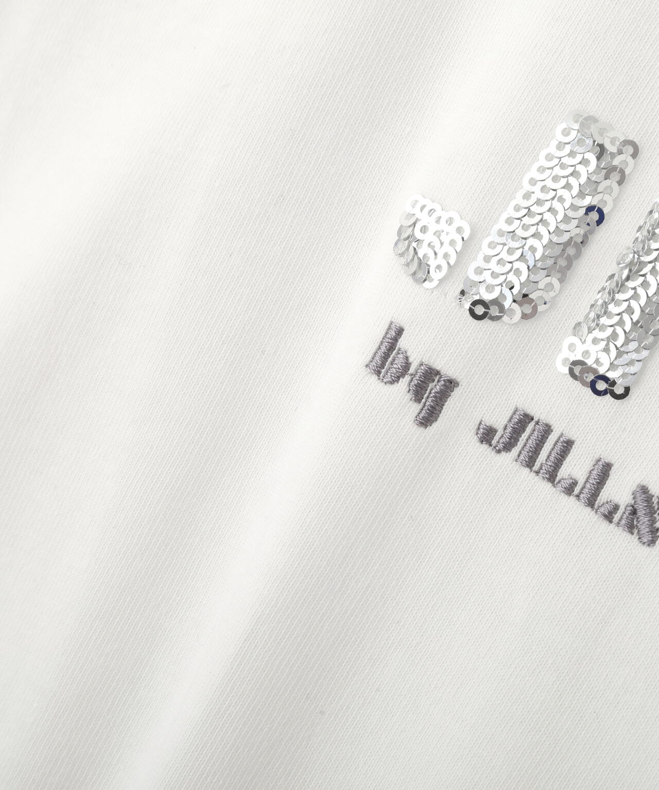スパンコールロゴ刺繍Tシャツ OC