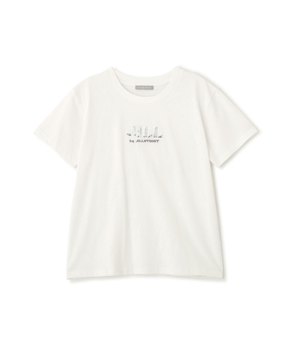 スパンコールロゴ刺繍Tシャツ OC