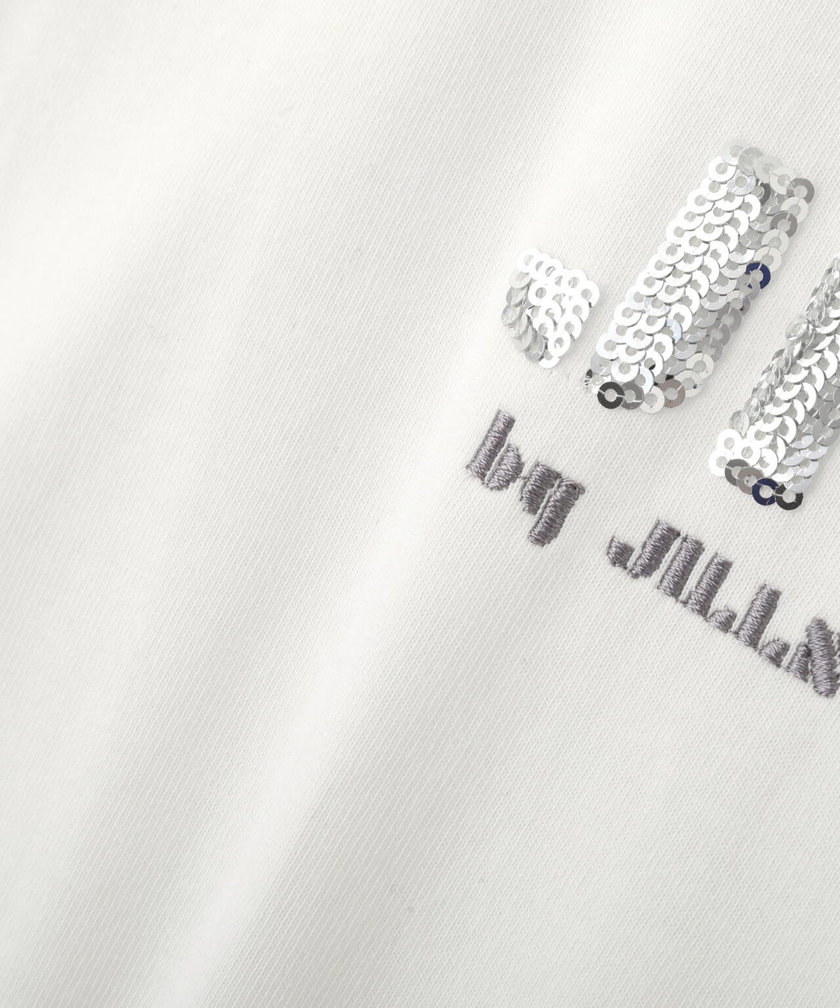 スパンコールロゴ刺繍Tシャツ OC
