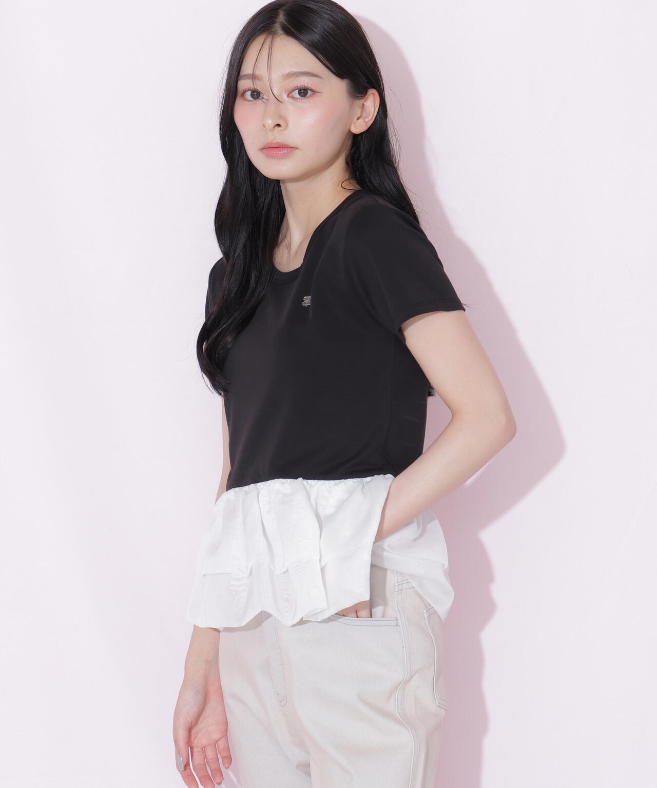 裾バルーンTシャツ