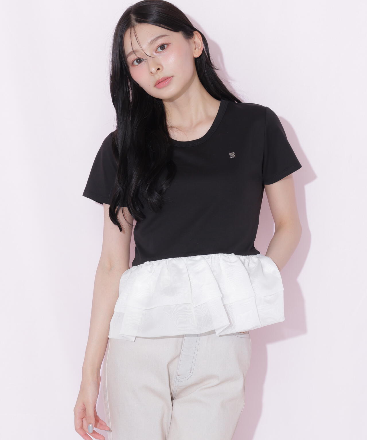 裾バルーンTシャツ
