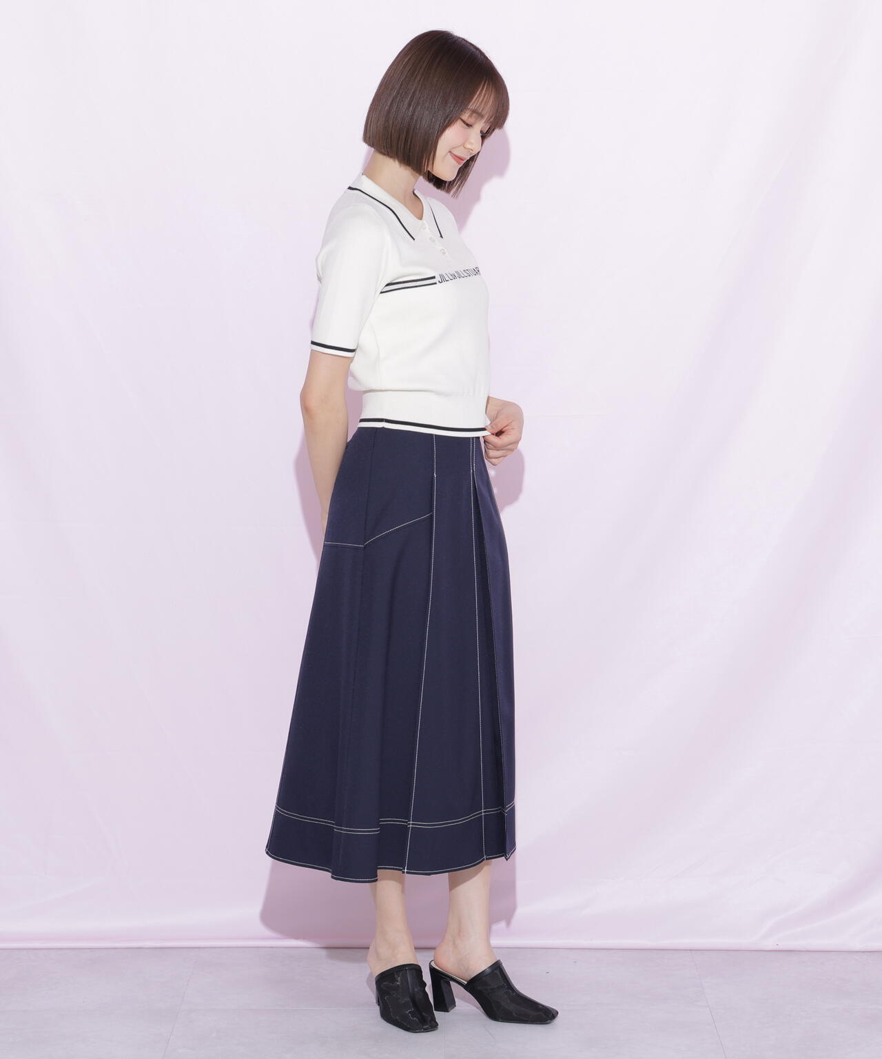 ラインロゴポロニット