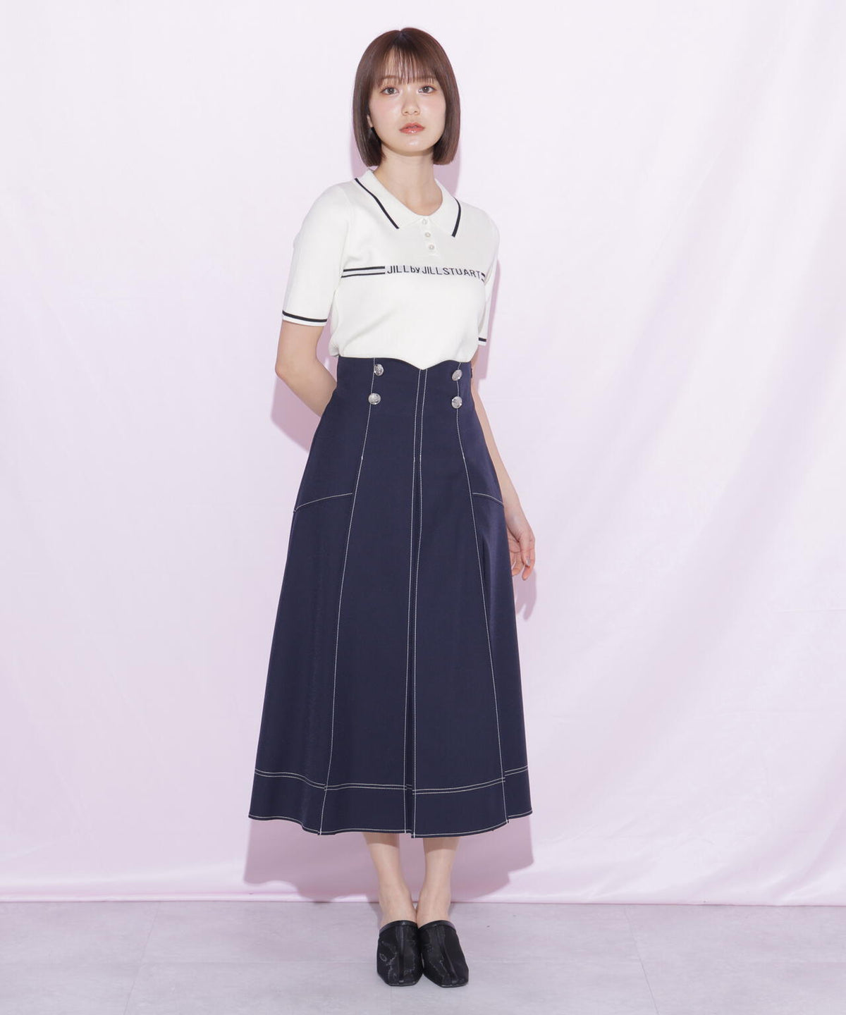 ラインロゴポロニット