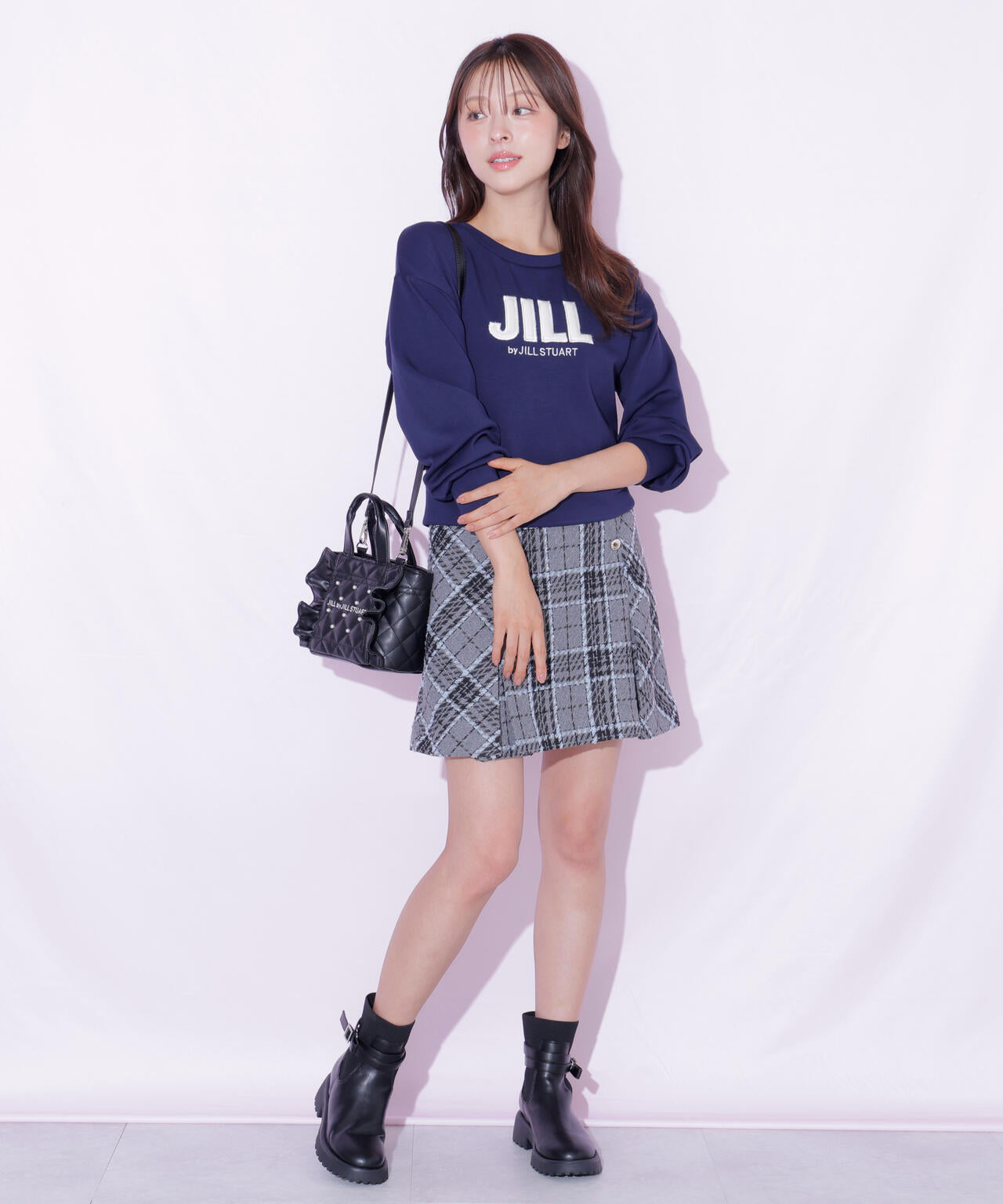 <フリルトートミニ>キルティンパールバッグ