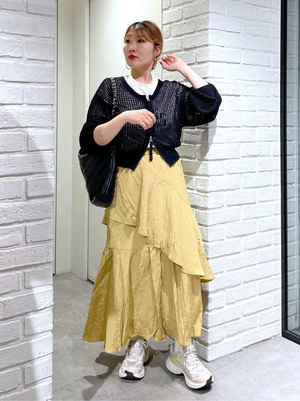 ワッシャーランダムティアードスカート