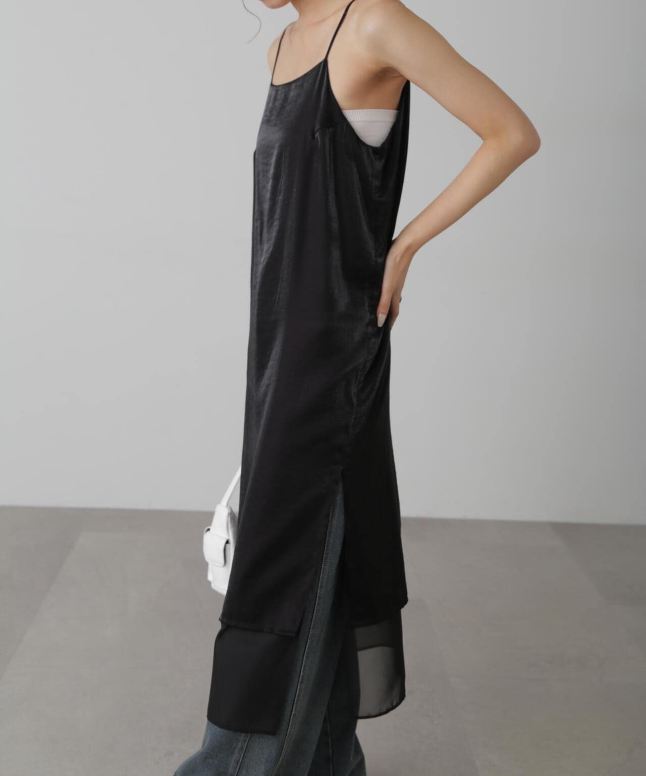 レイヤードナローキャミワンピース