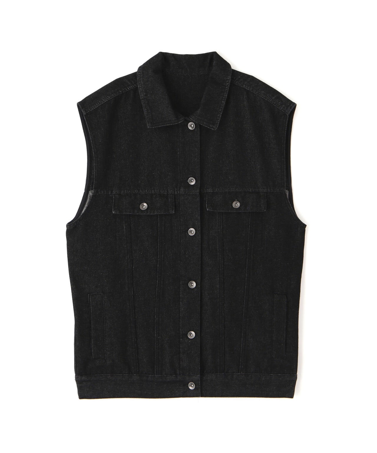 ミドル丈デニムベスト