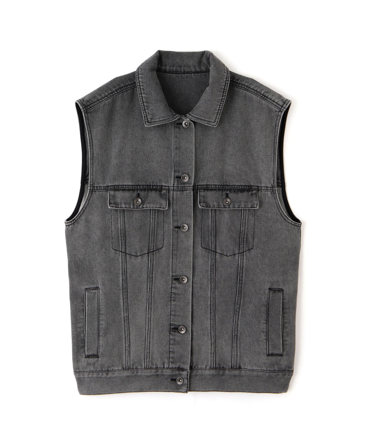 ミドル丈デニムベスト