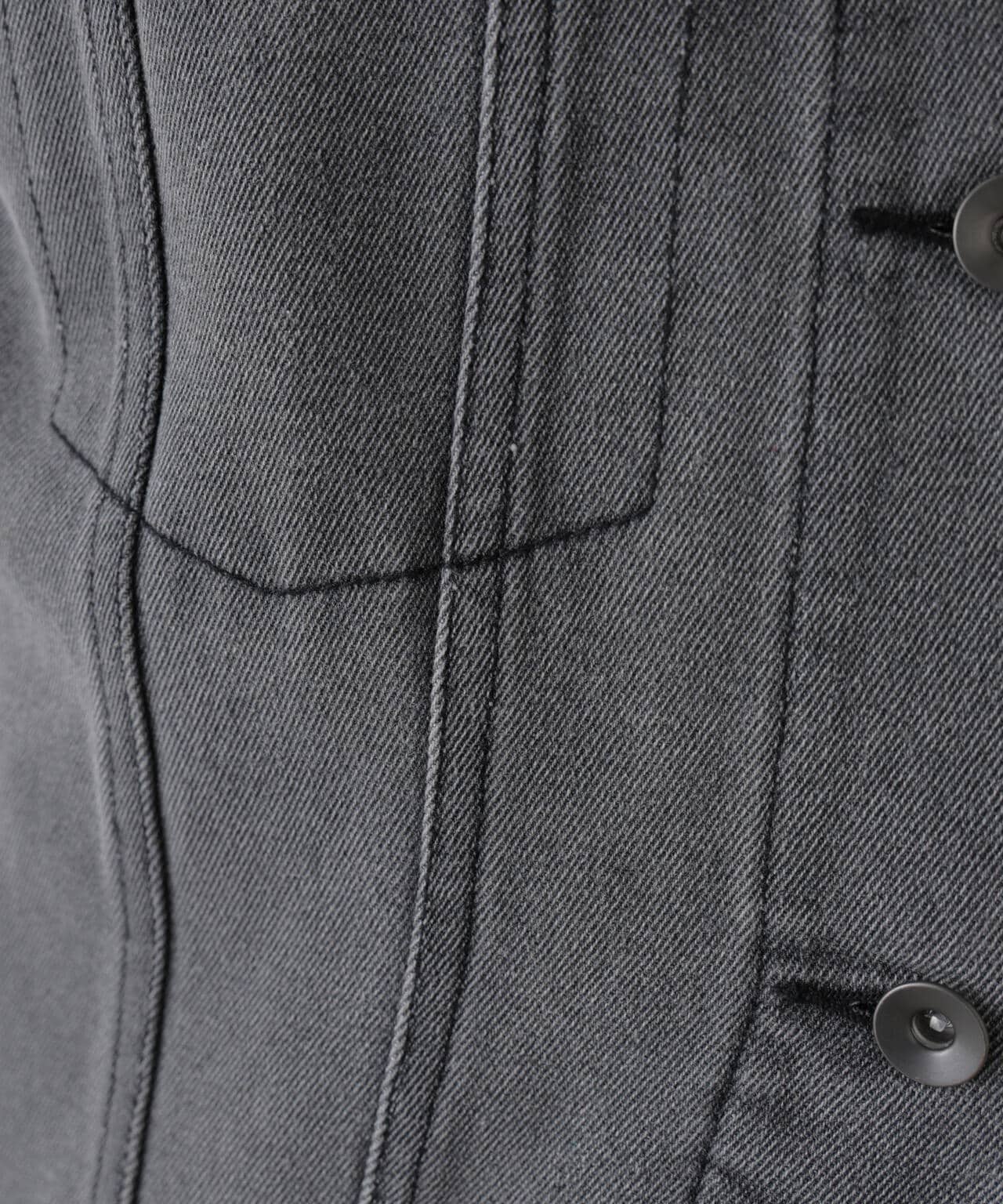 ミドル丈デニムベスト