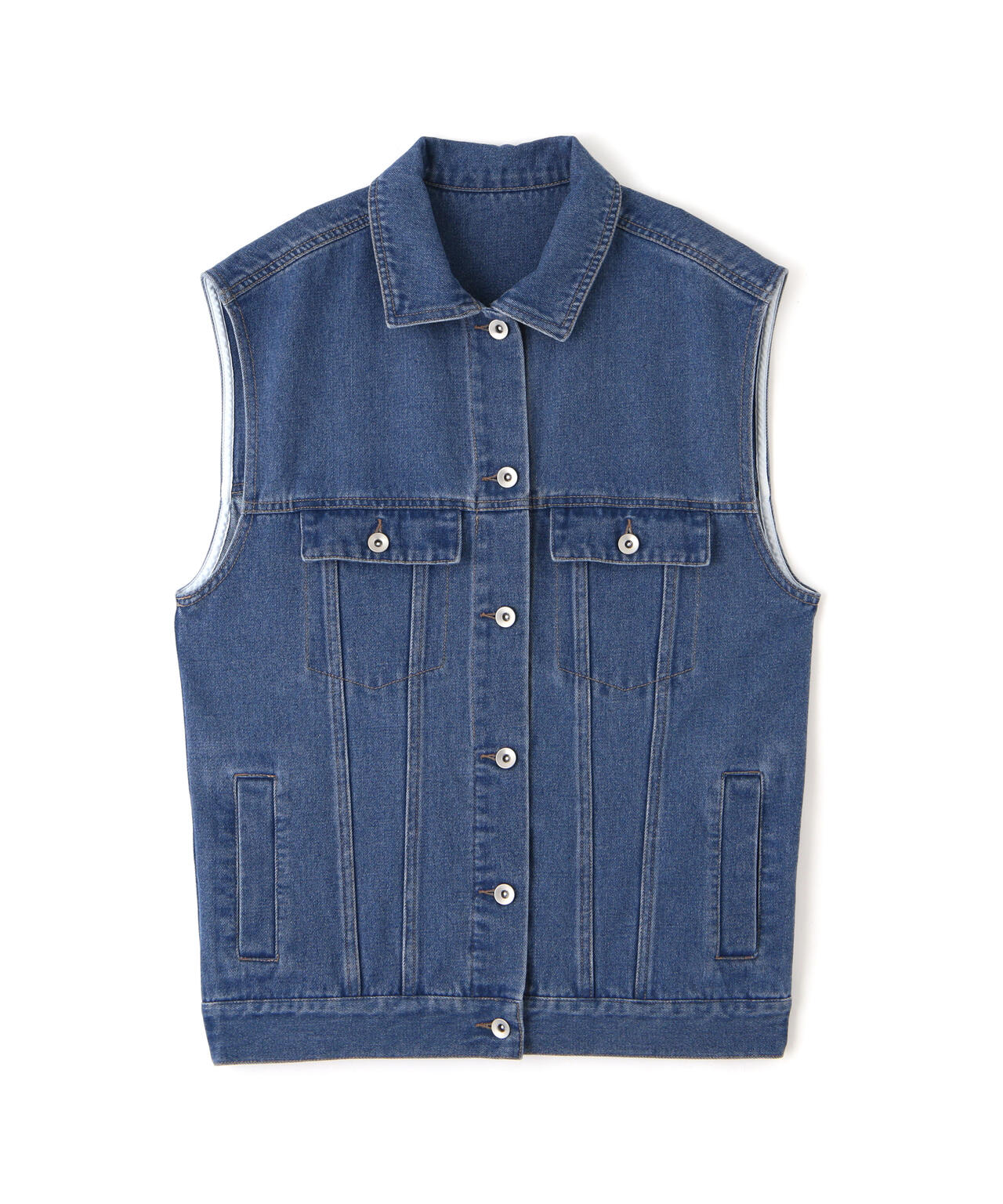 ミドル丈デニムベスト