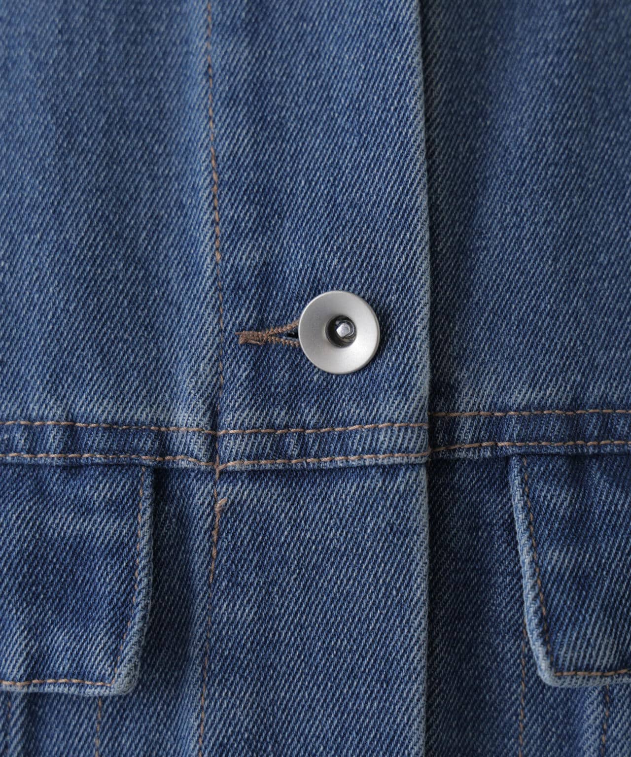 ミドル丈デニムベスト