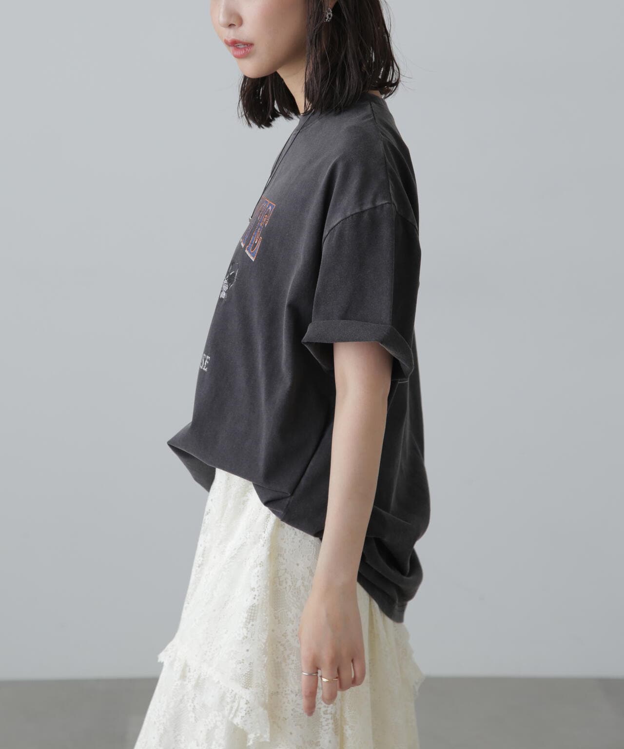 ヴィンテージライクプリントTシャツ