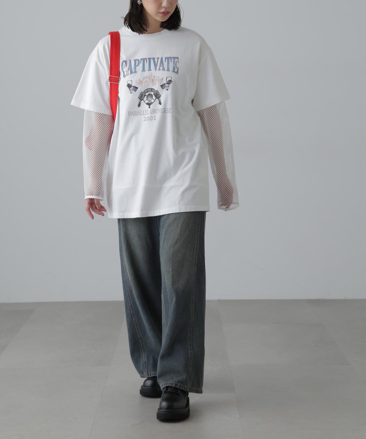 ヴィンテージライクプリントTシャツ