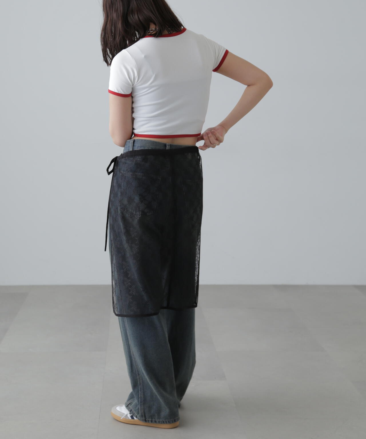ショート丈リンガーTシャツ