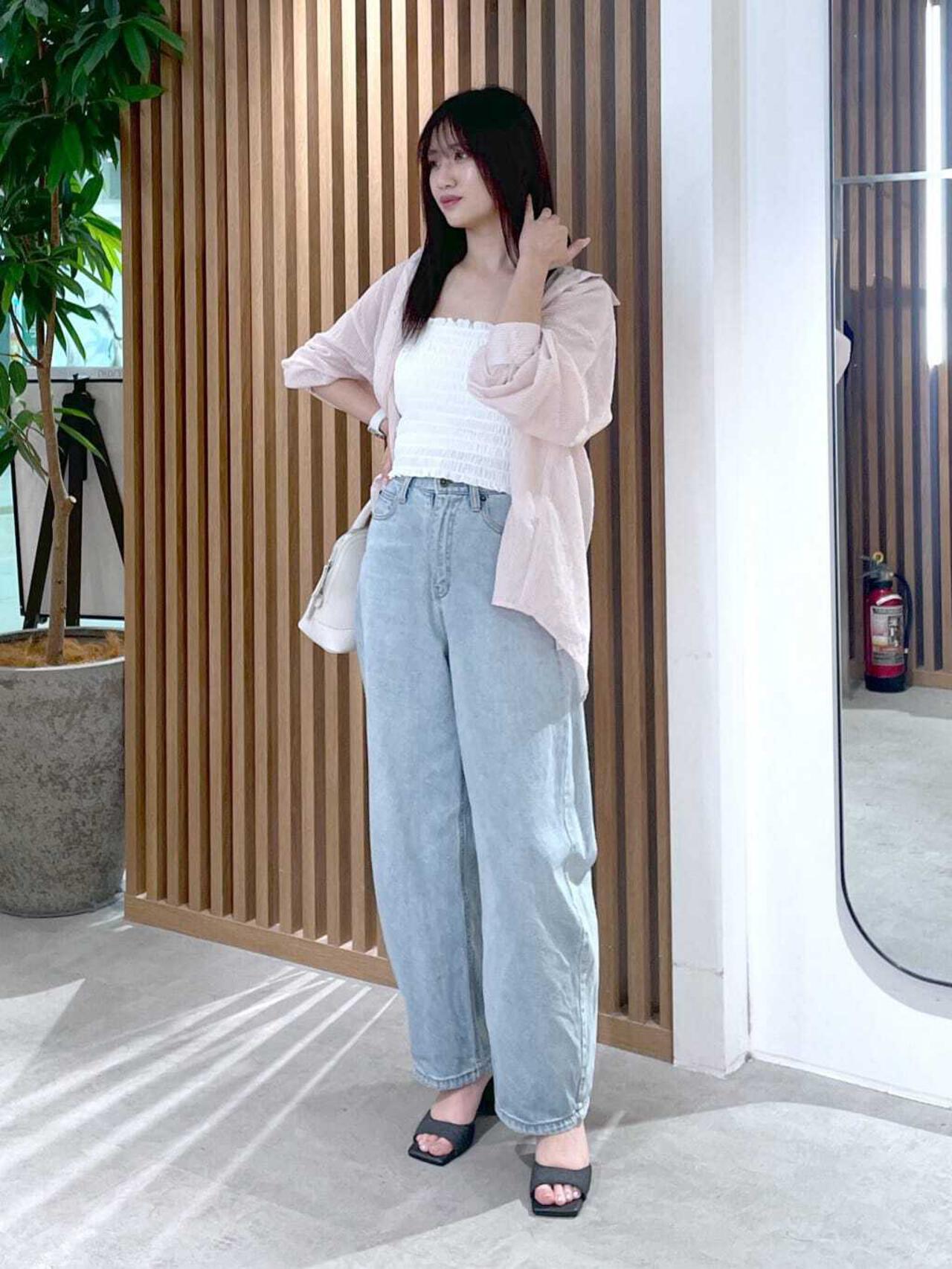 【3サイズ展開XS-M】デニムエッグパンツ【低身長サイズ有】