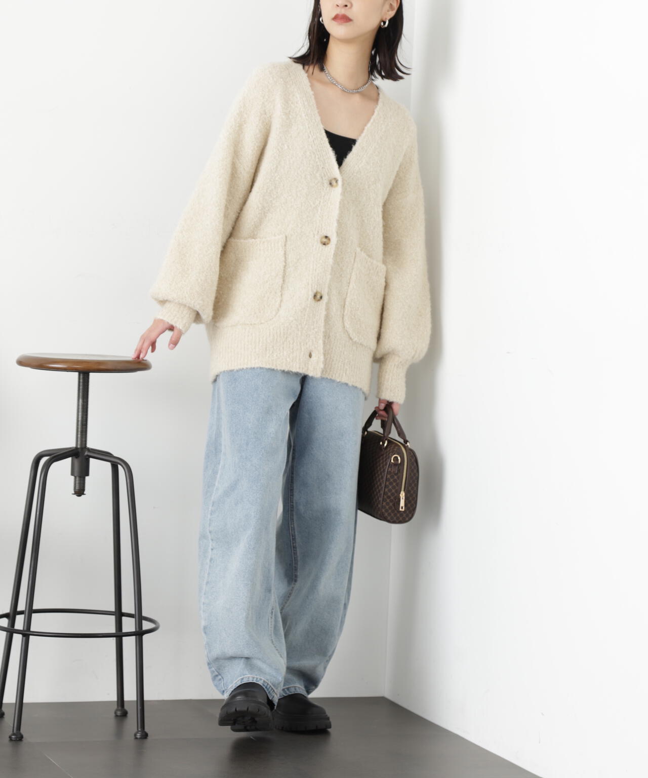 【3サイズ展開XS-M】デニムエッグパンツ【低身長サイズ有】