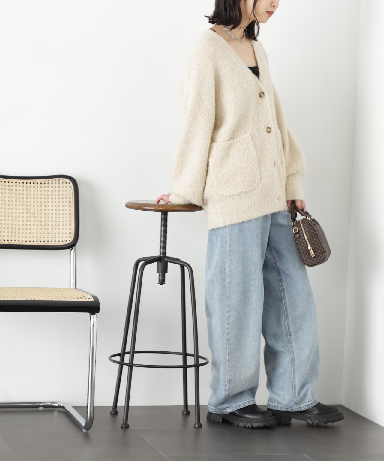 【3サイズ展開XS-M】デニムエッグパンツ【低身長サイズ有】