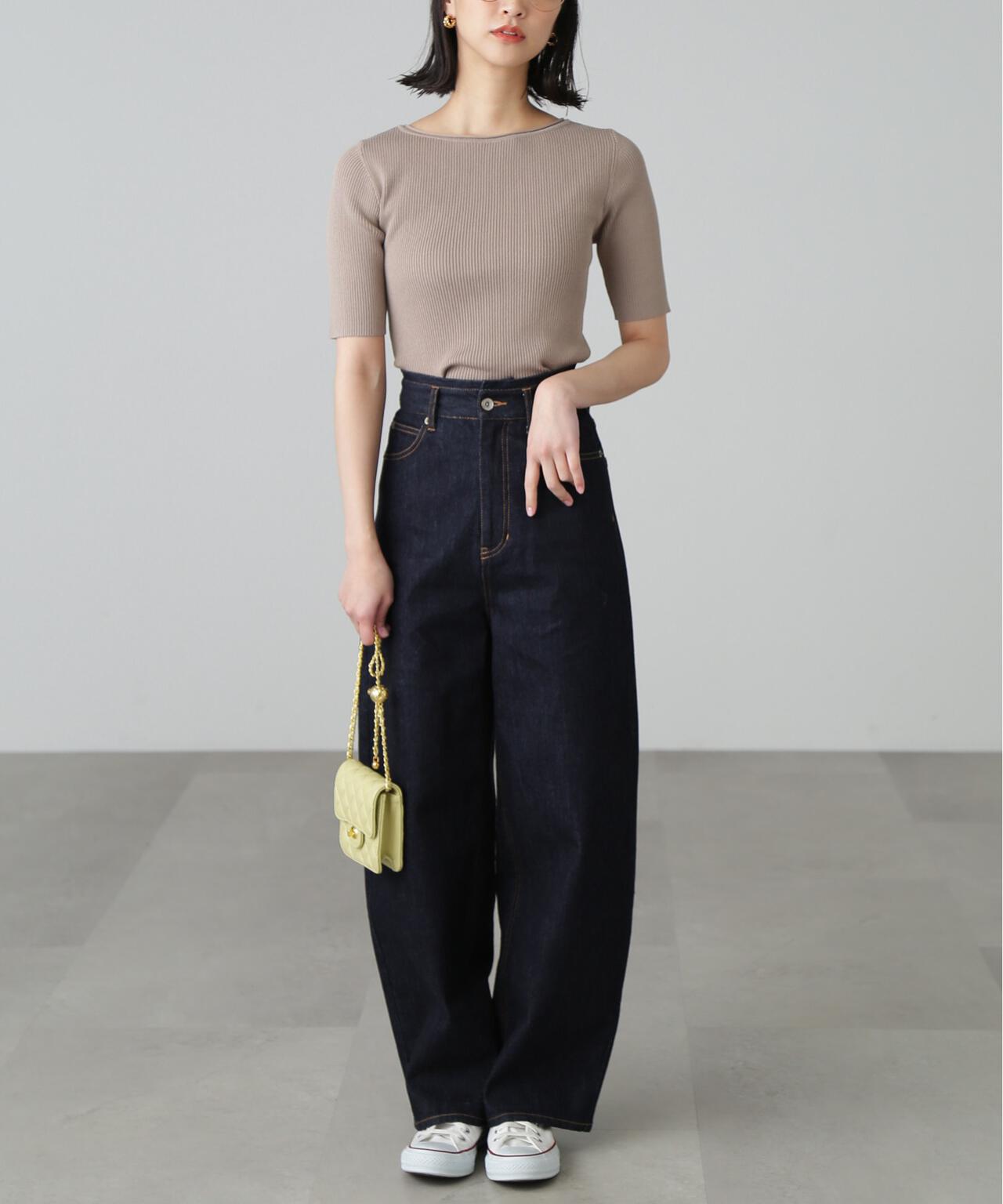 【3サイズ展開XS-M】デニムエッグパンツ【低身長サイズ有】