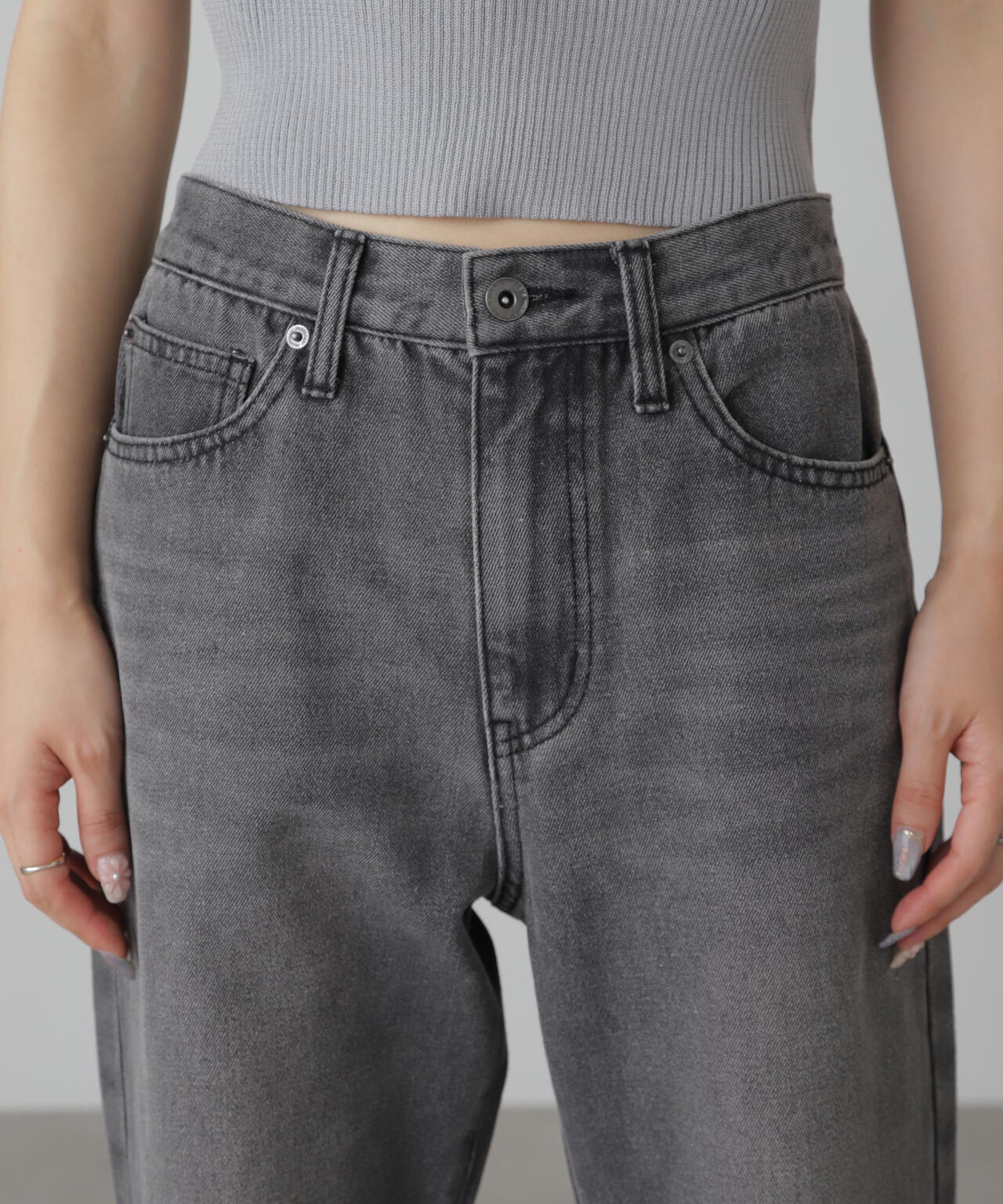 【4サイズ展開XS-L】ストレートデニムパンツ【低身長サイズ有】