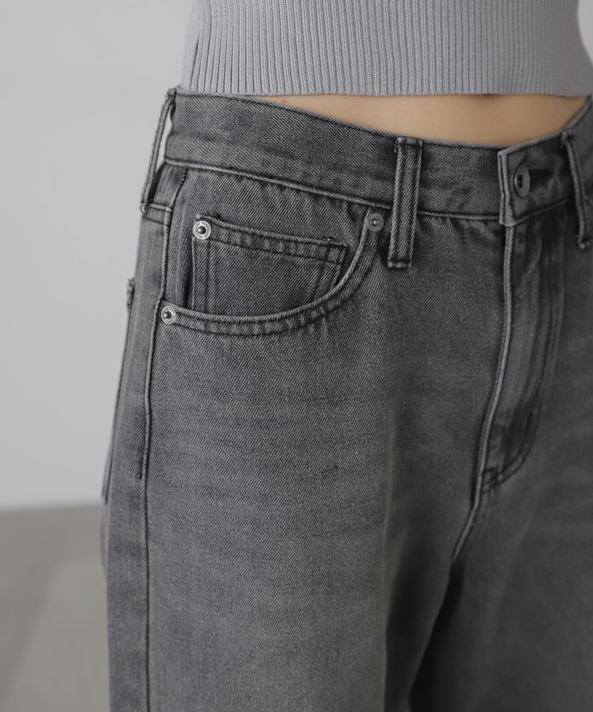 【4サイズ展開XS-L】ストレートデニムパンツ【低身長サイズ有】
