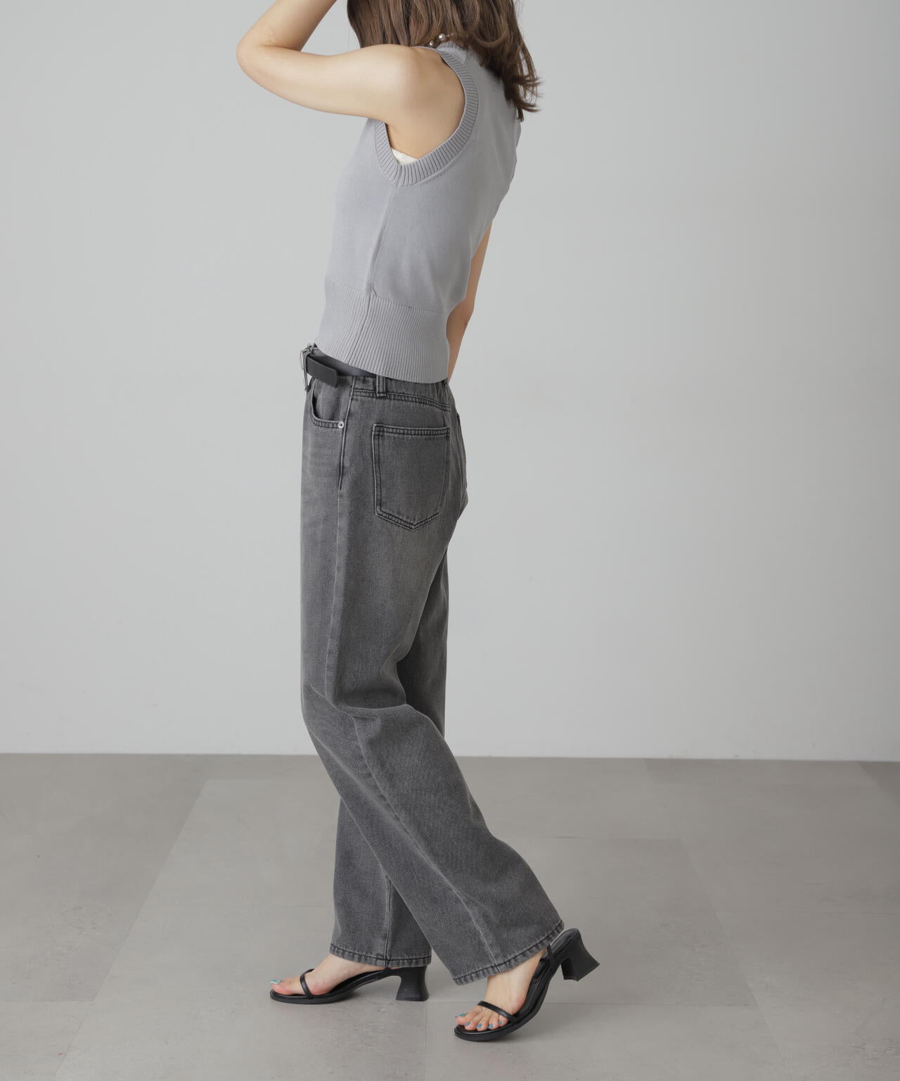 【4サイズ展開XS-L】ストレートデニムパンツ【低身長サイズ有】