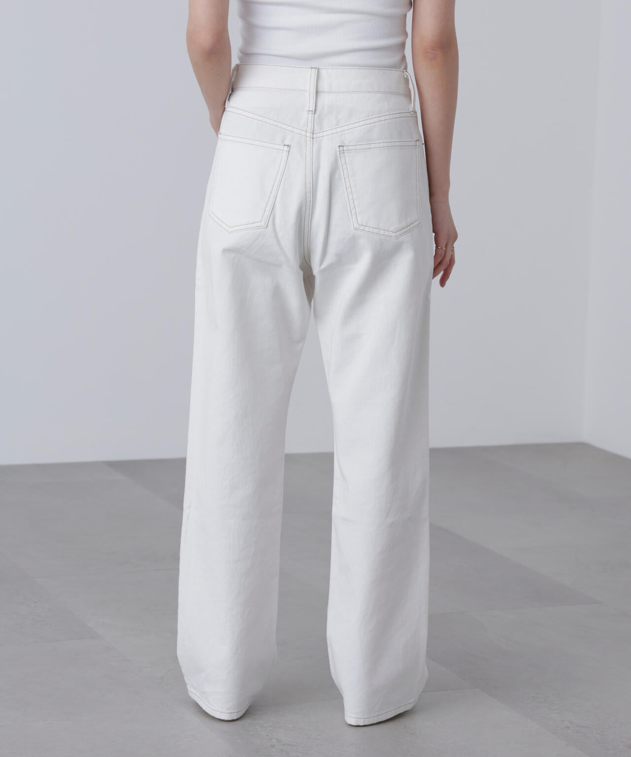 【4サイズ展開XS-L】ストレートデニムパンツ【低身長サイズ有】