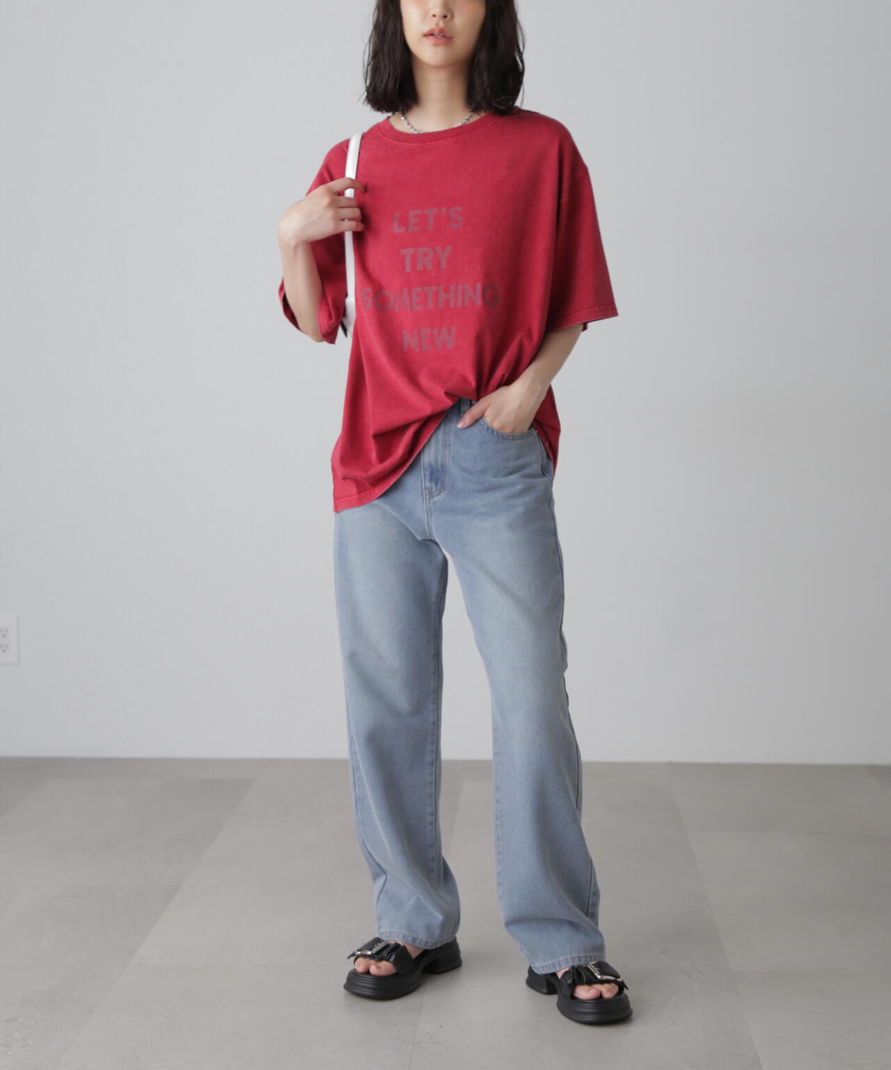 【4サイズ展開XS-L】ストレートデニムパンツ【低身長サイズ有】