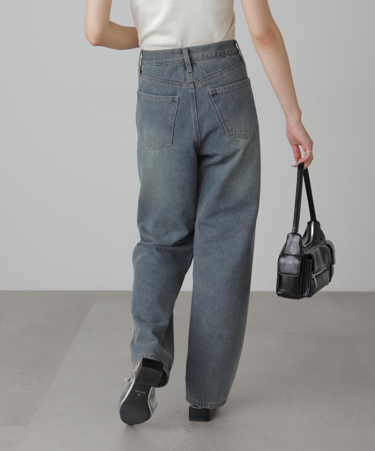 【4サイズ展開XS-L】ストレートデニムパンツ【低身長サイズ有】