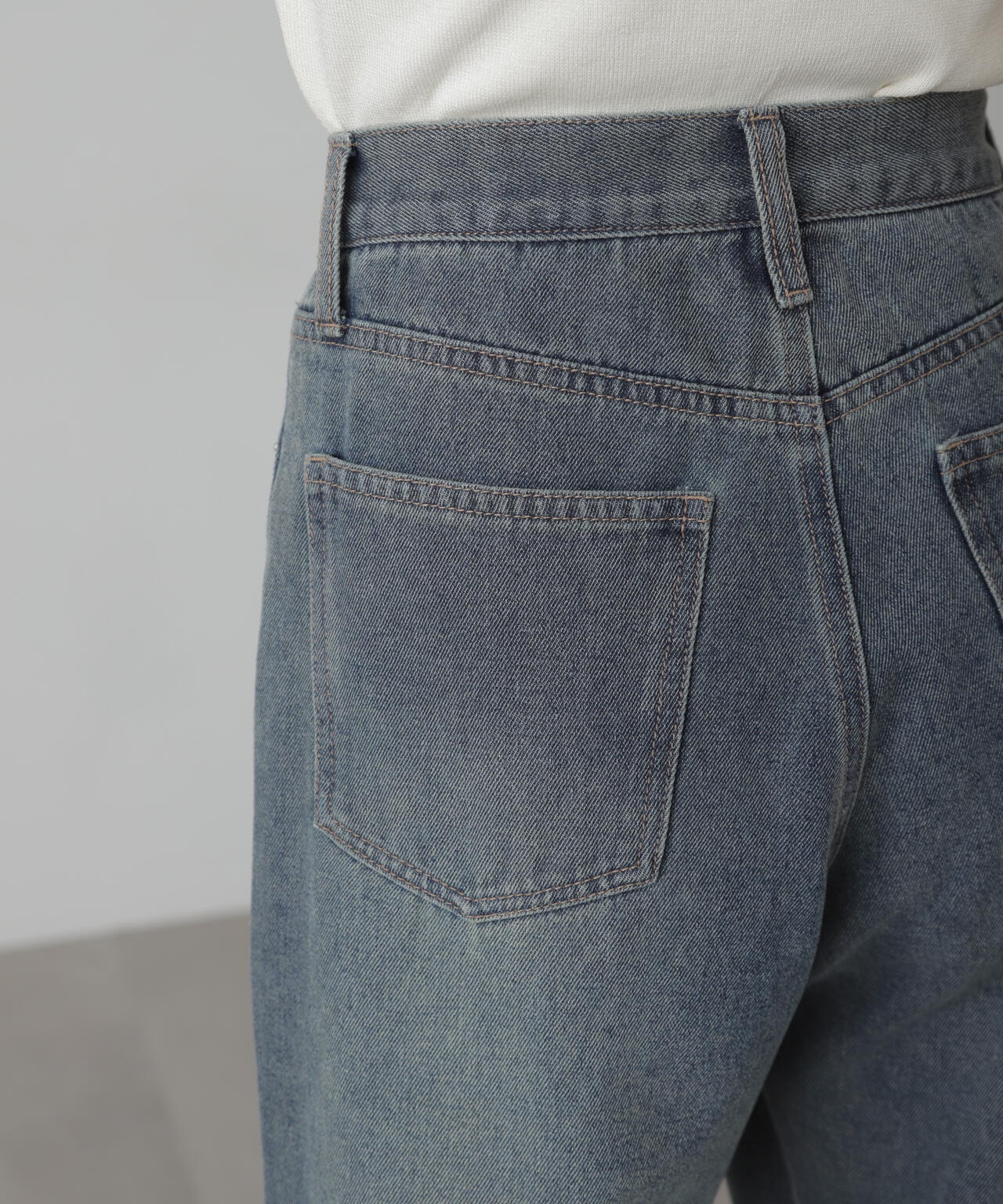 【4サイズ展開XS-L】ストレートデニムパンツ【低身長サイズ有】