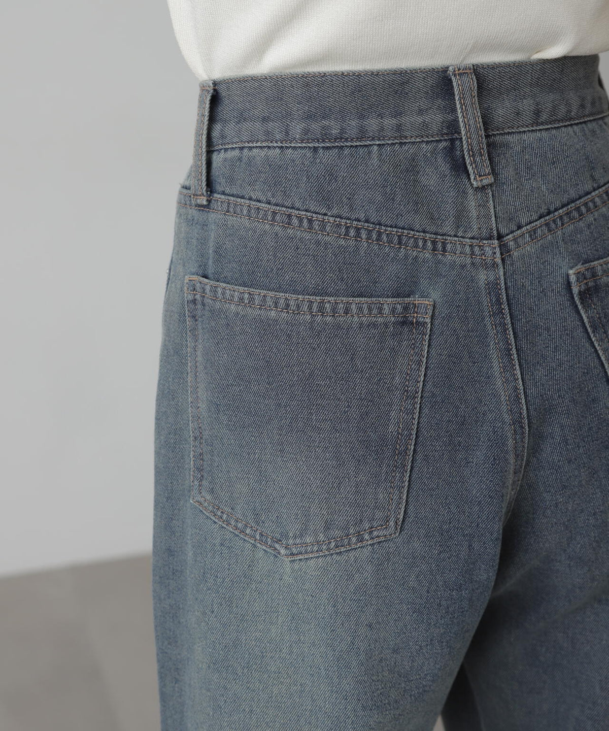【一部追加生産予約】【4サイズ展開XS-L】ストレートデニムパンツ【低身長サイズ有】
