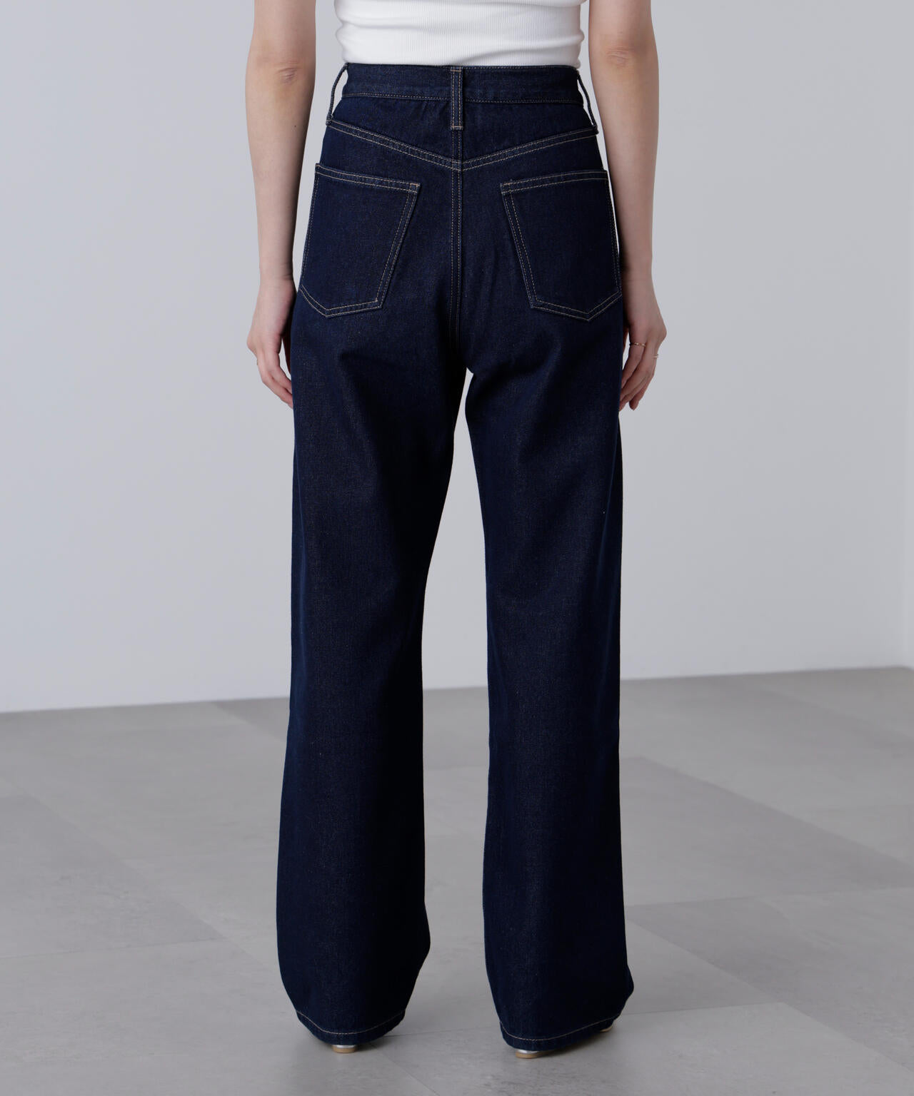 【4サイズ展開XS-L】ストレートデニムパンツ【低身長サイズ有】