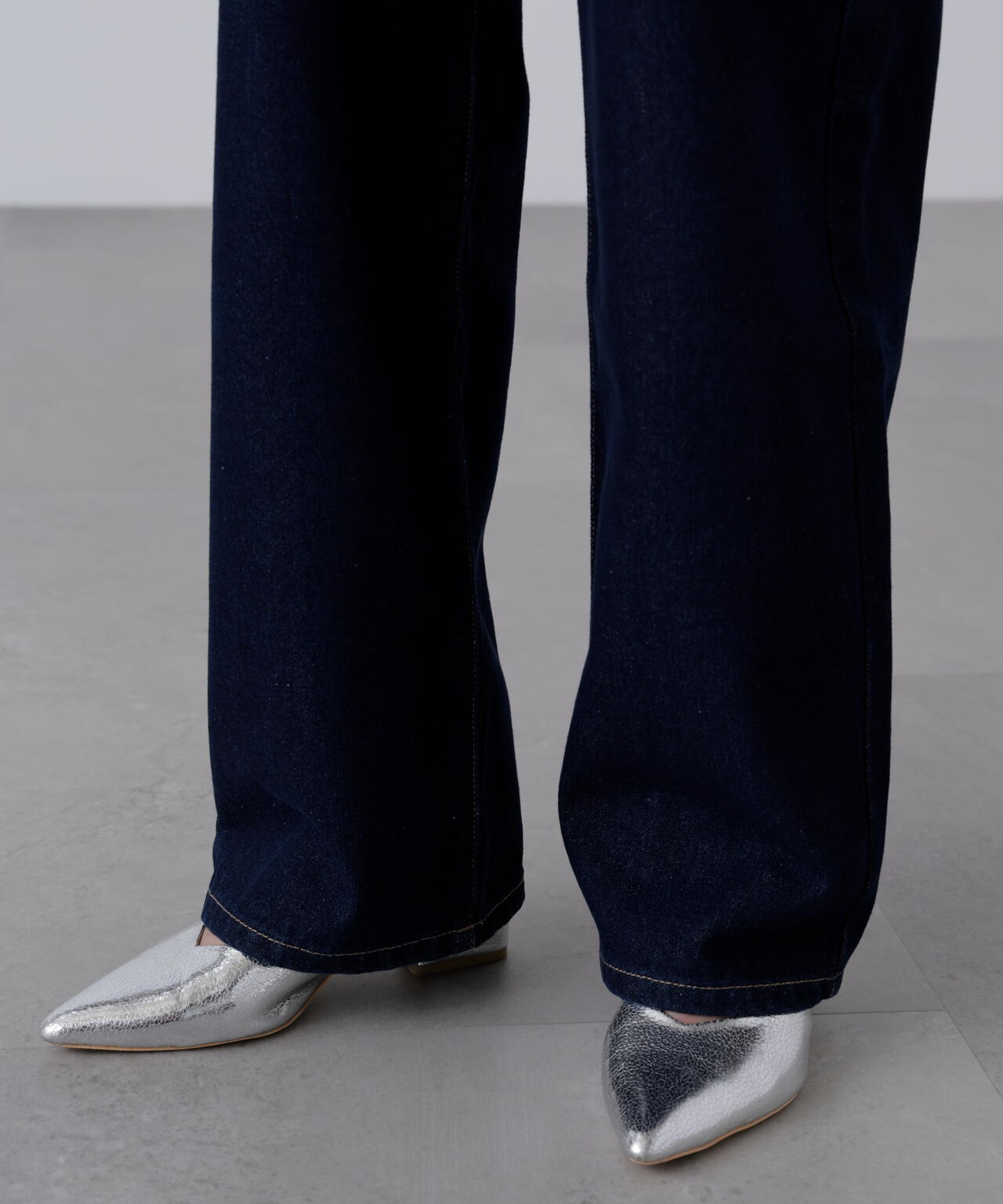 【4サイズ展開XS-L】ストレートデニムパンツ【低身長サイズ有】