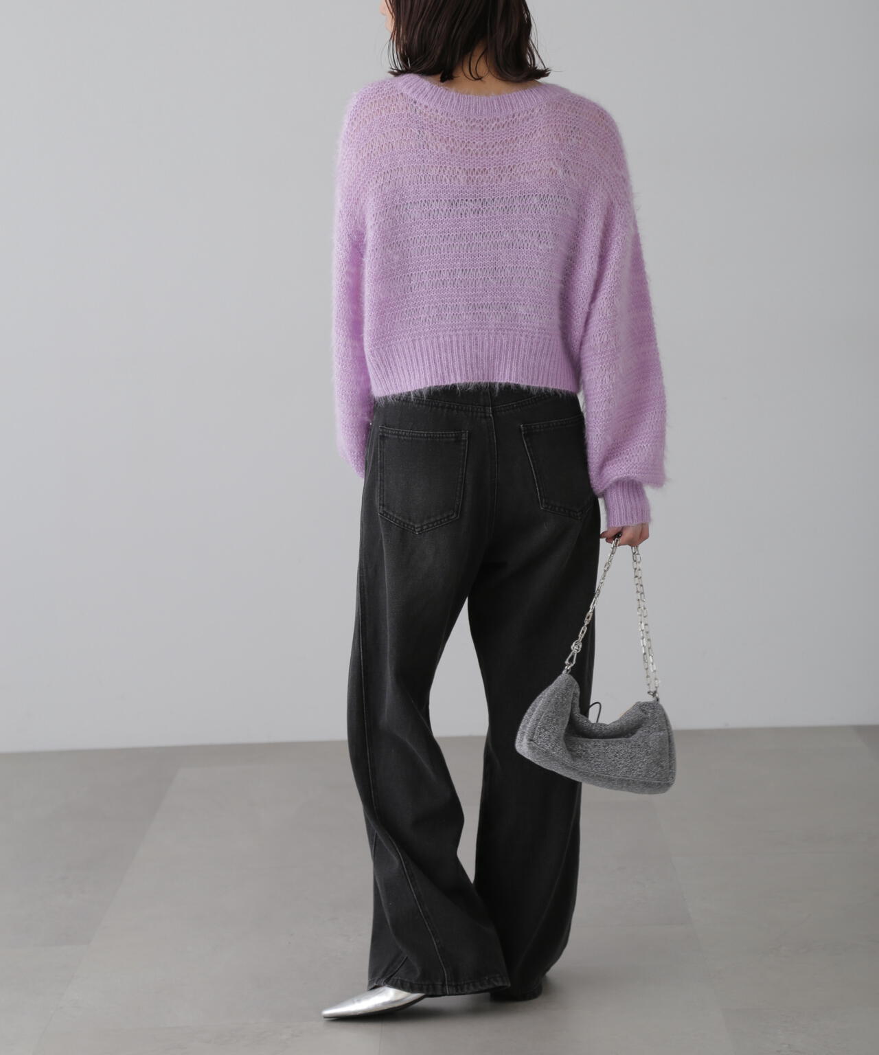 【3サイズ展開XS-L】サイドパネルヴィンテージライクワイドデニム【低身長サイズ有】