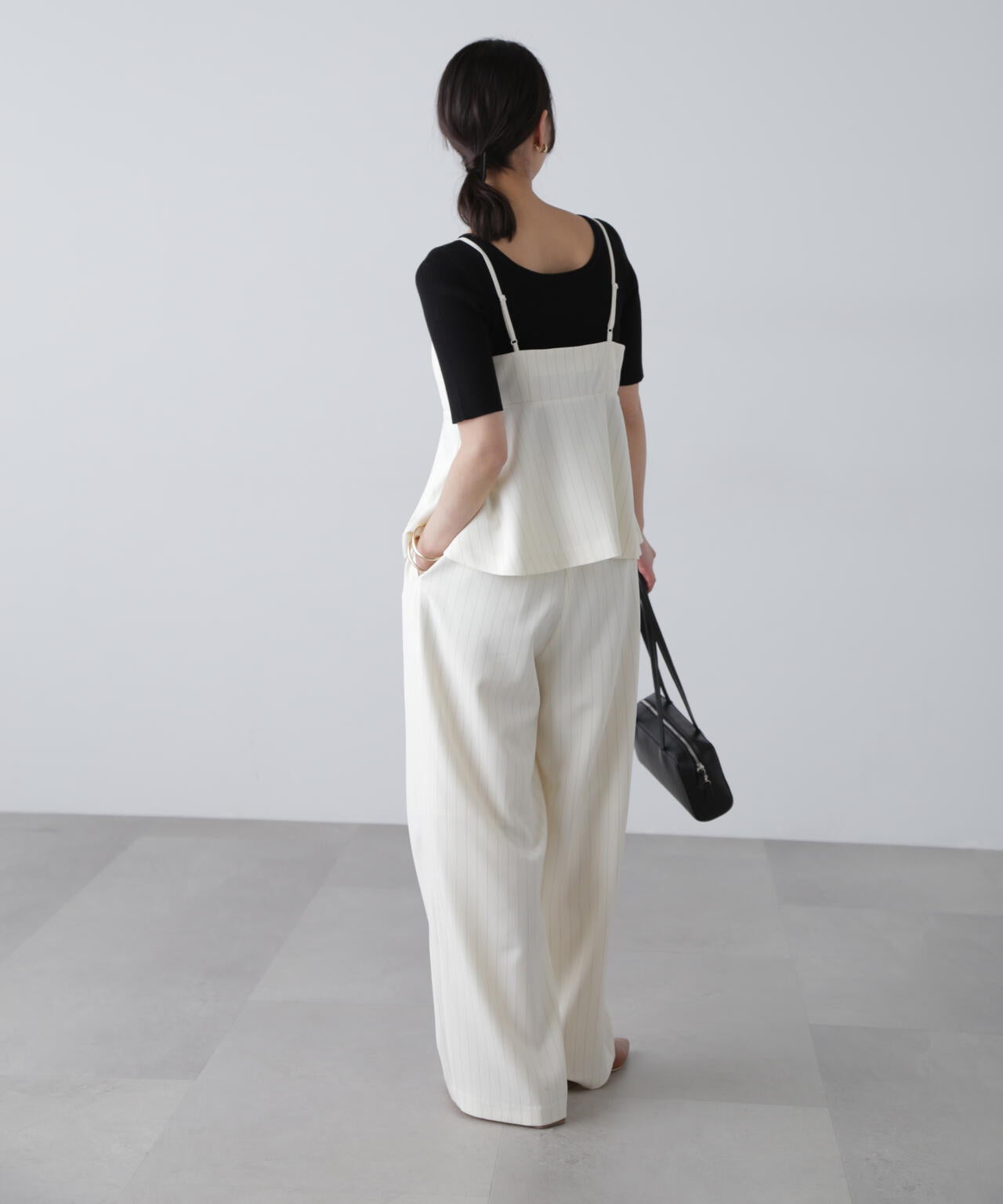 〈セットアップ対応〉ペプラムキャミソールビスチェ