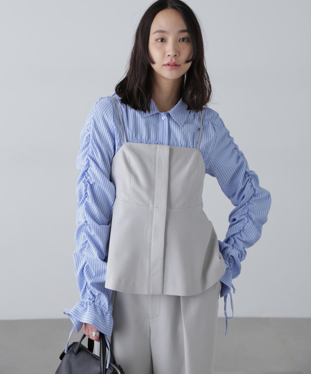 〈セットアップ対応〉ペプラムキャミソールビスチェ