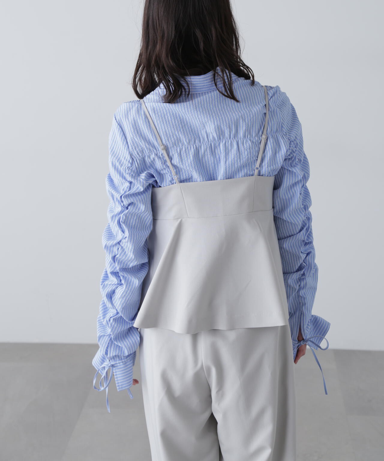 〈セットアップ対応〉ペプラムキャミソールビスチェ