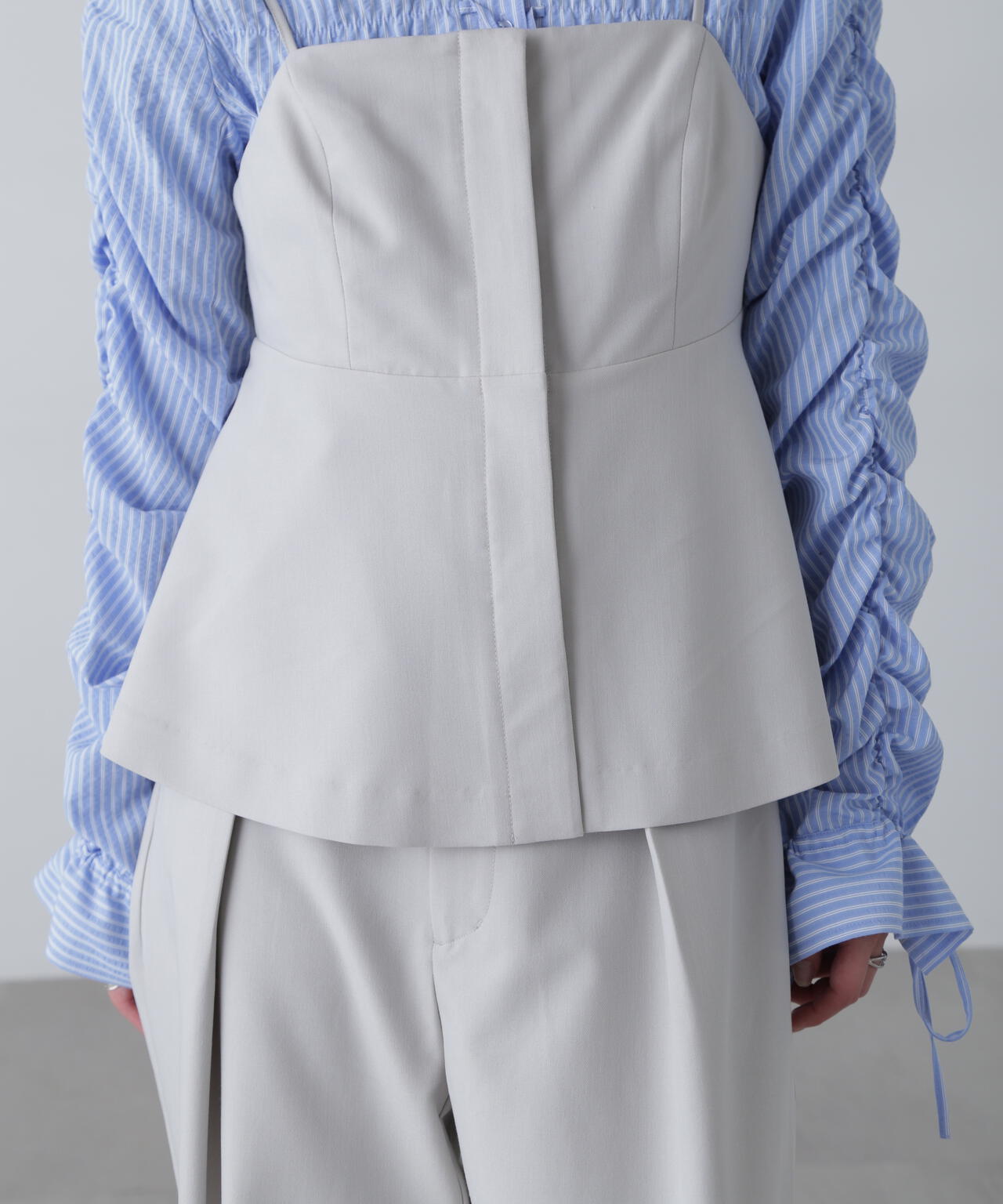 〈セットアップ対応〉ペプラムキャミソールビスチェ